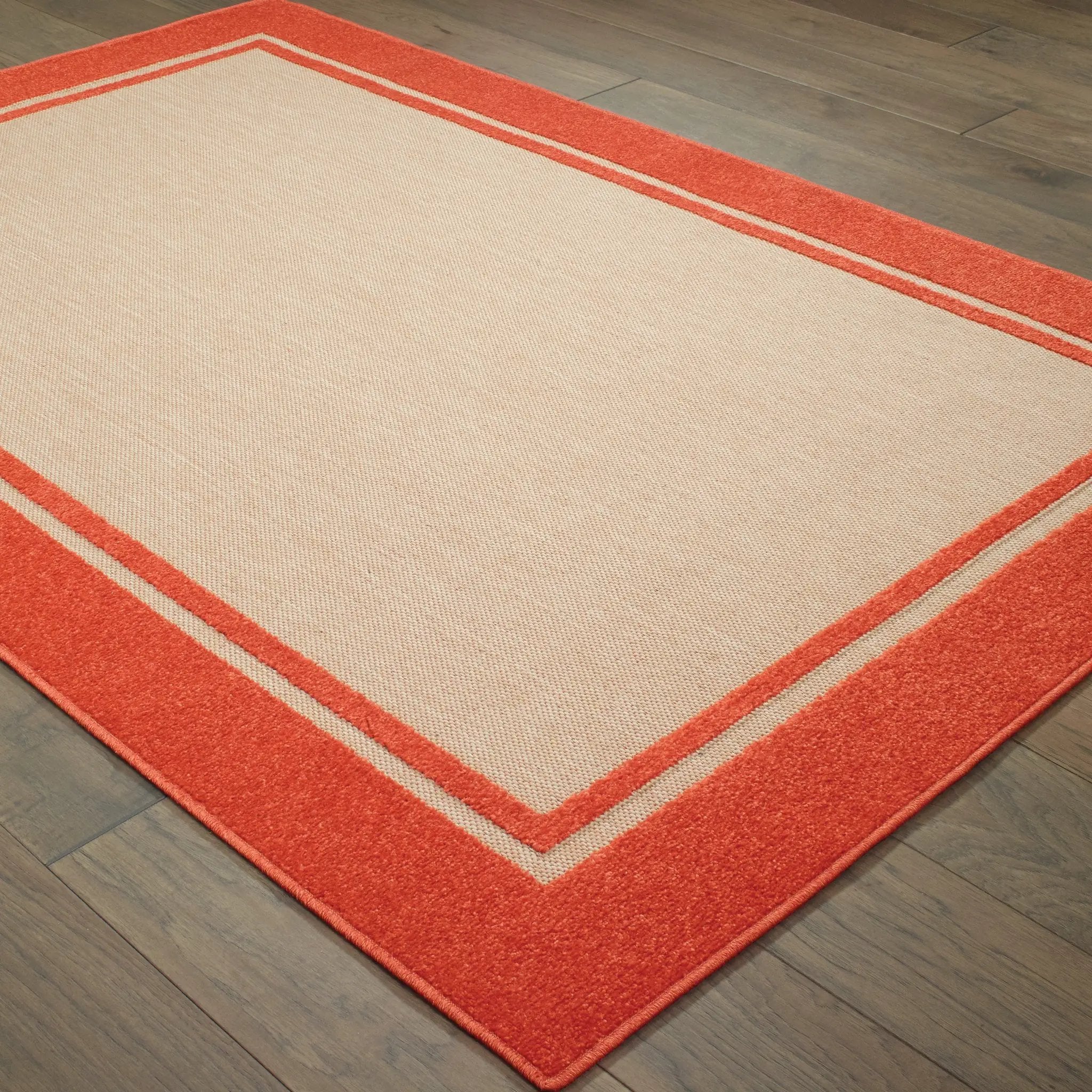 Cayman 5594Q Sand/ Orange Area Rug by Oriental Weavers