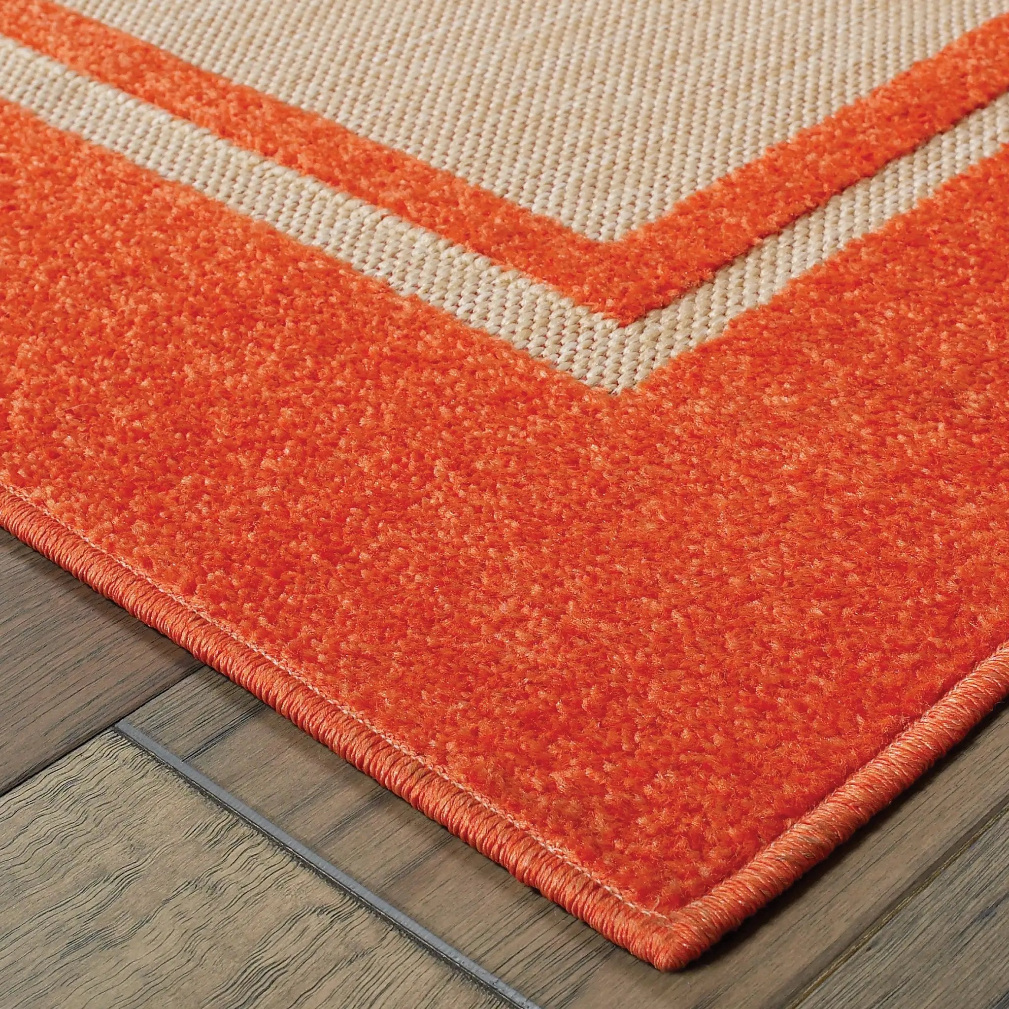 Cayman 5594Q Sand/ Orange Area Rug by Oriental Weavers