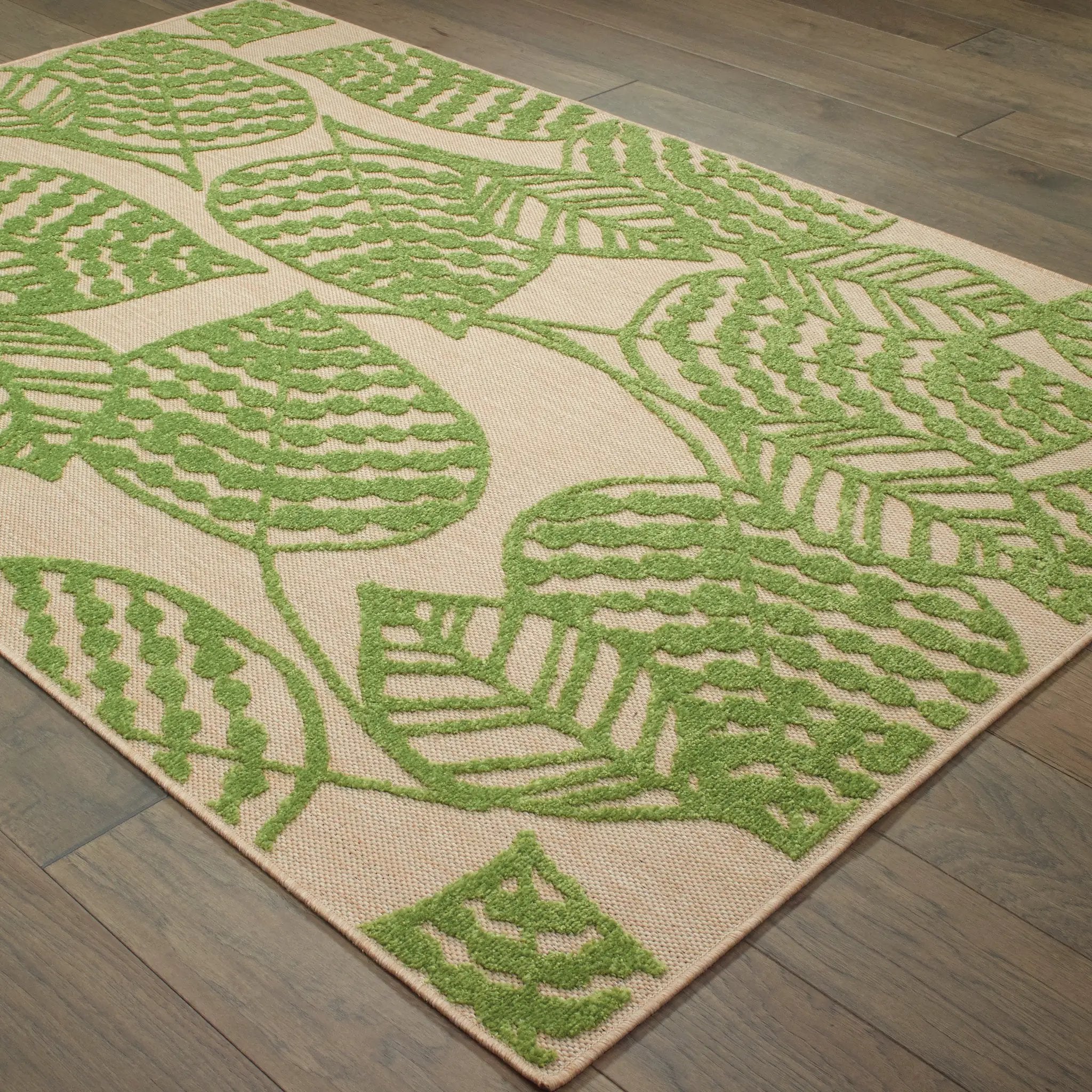Cayman 566F9 Sand/ Green Area Rug by Oriental Weavers