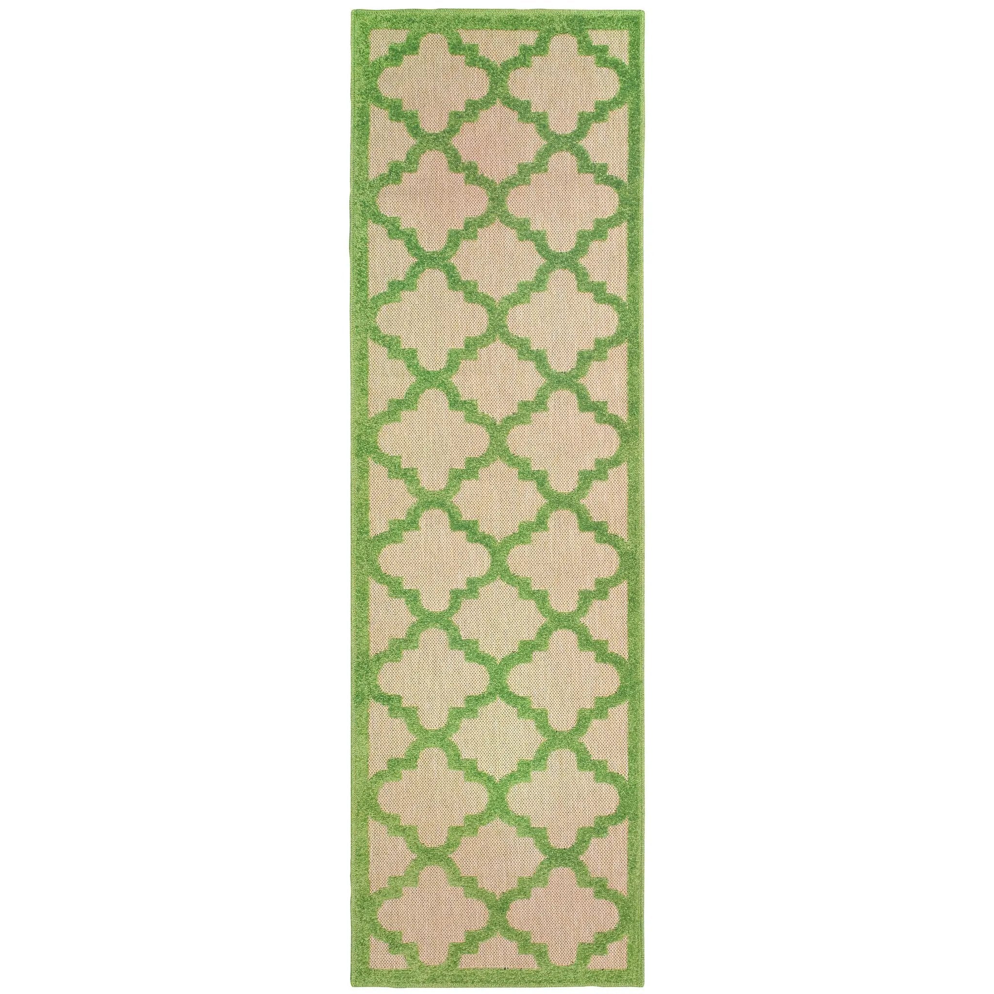 Cayman 660F9 Sand/ Green Area Rug by Oriental Weavers