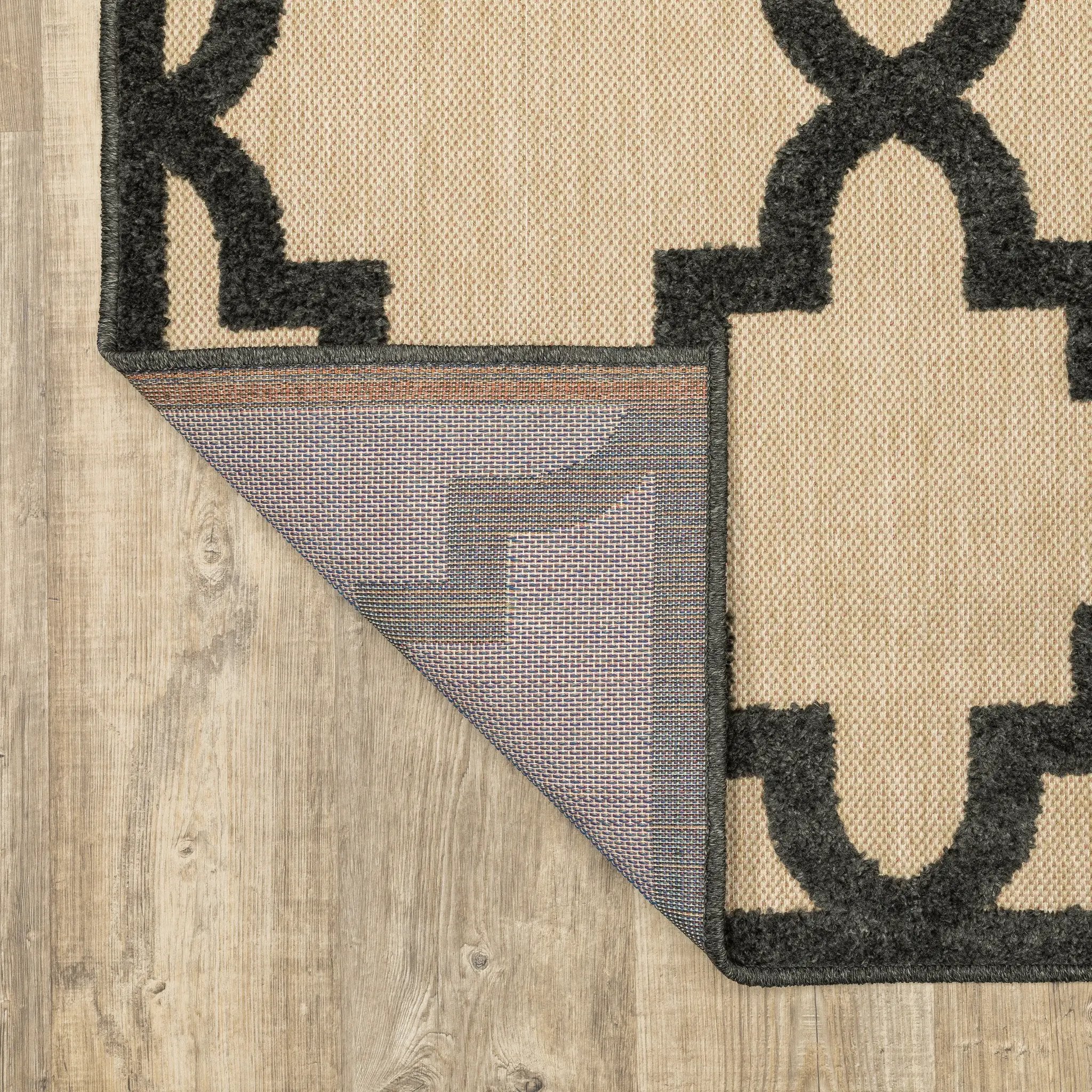 Cayman 660N9 Sand/ Charcoal Area Rug by Oriental Weavers