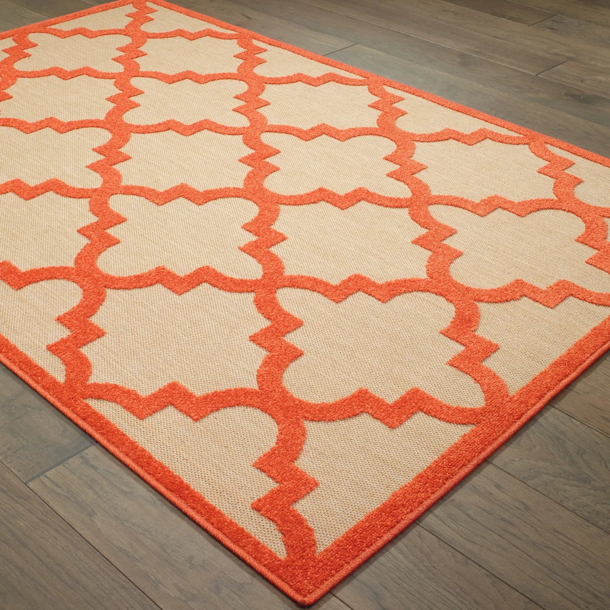 Cayman 660O9 Sand/ Orange Area Rug by Oriental Weavers