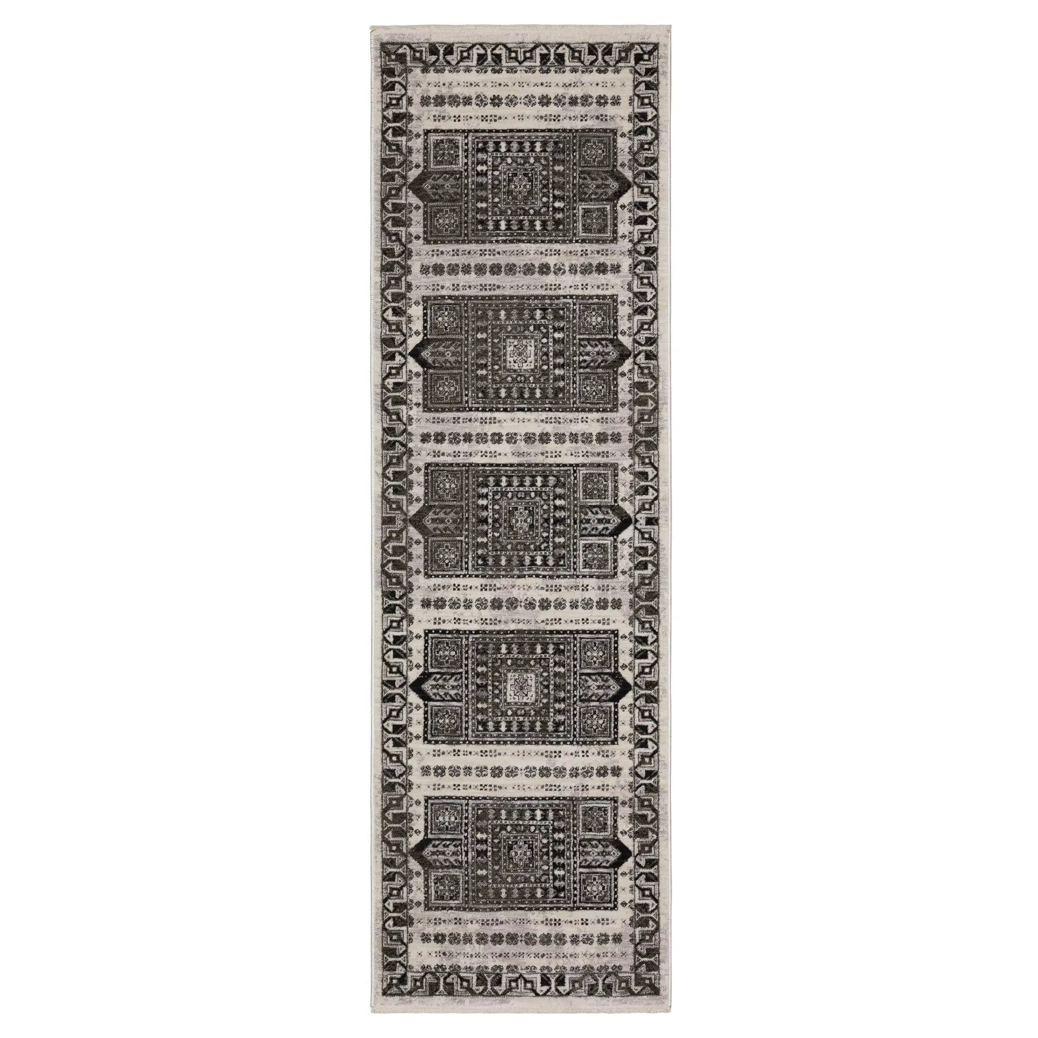 Chamberlain CH01G Ivory/ Charcoal Area Rug by Oriental Weavers