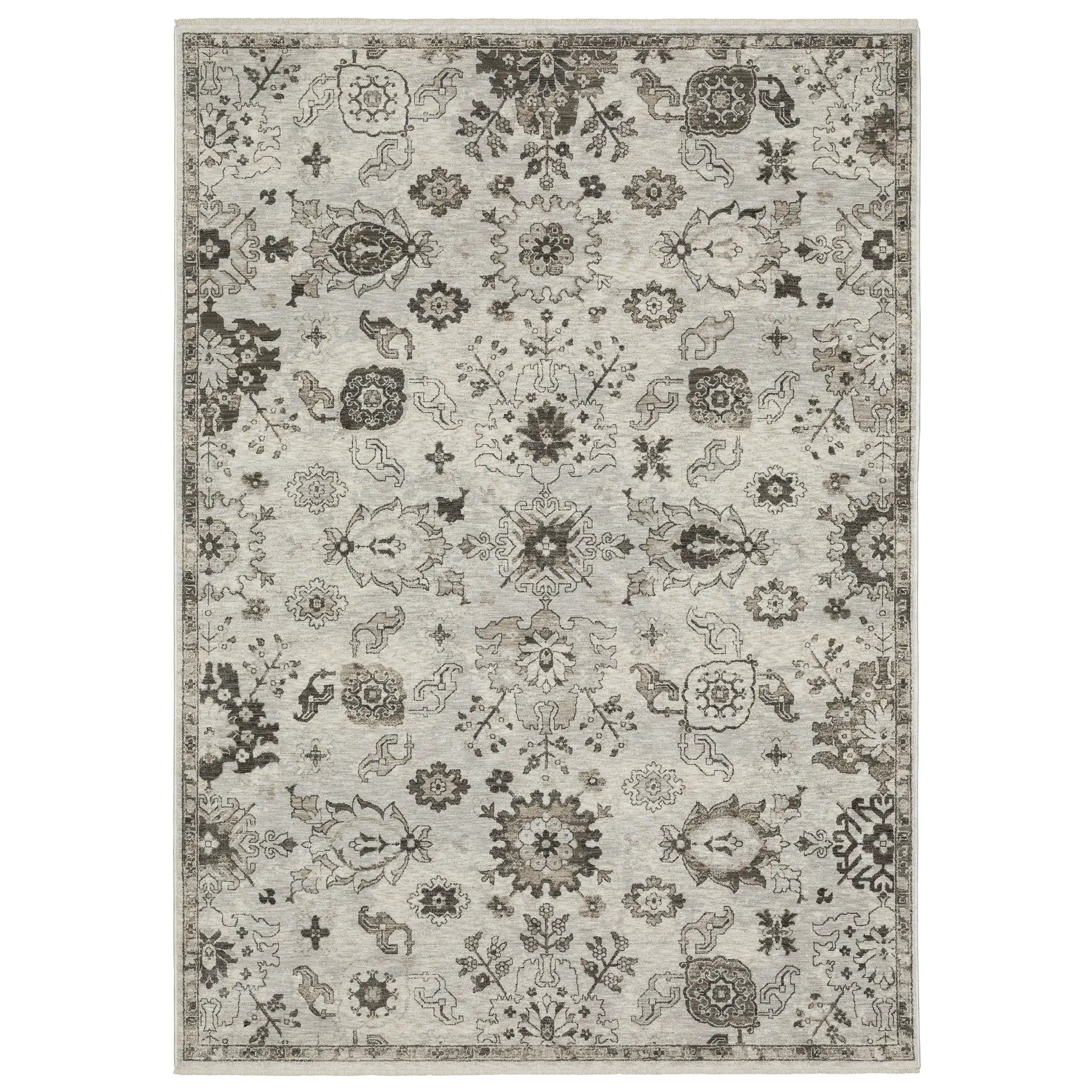 Chamberlain CH06B Ivory/ Grey Area Rug by Oriental Weavers
