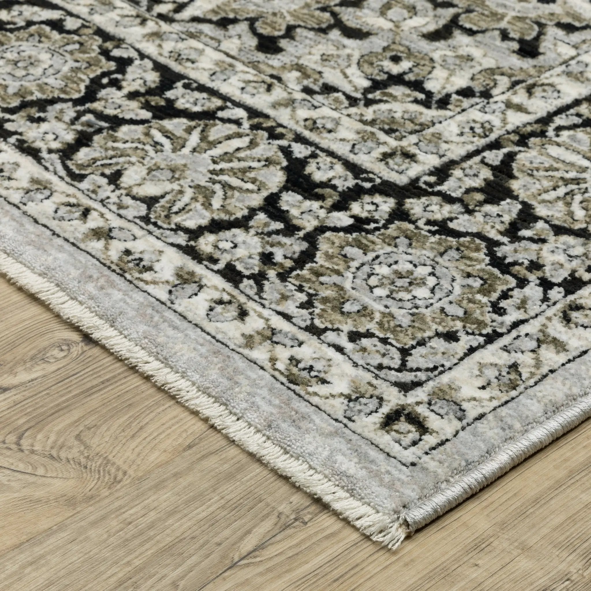Chamberlain CH11L Grey/ Black Area Rug by Oriental Weavers