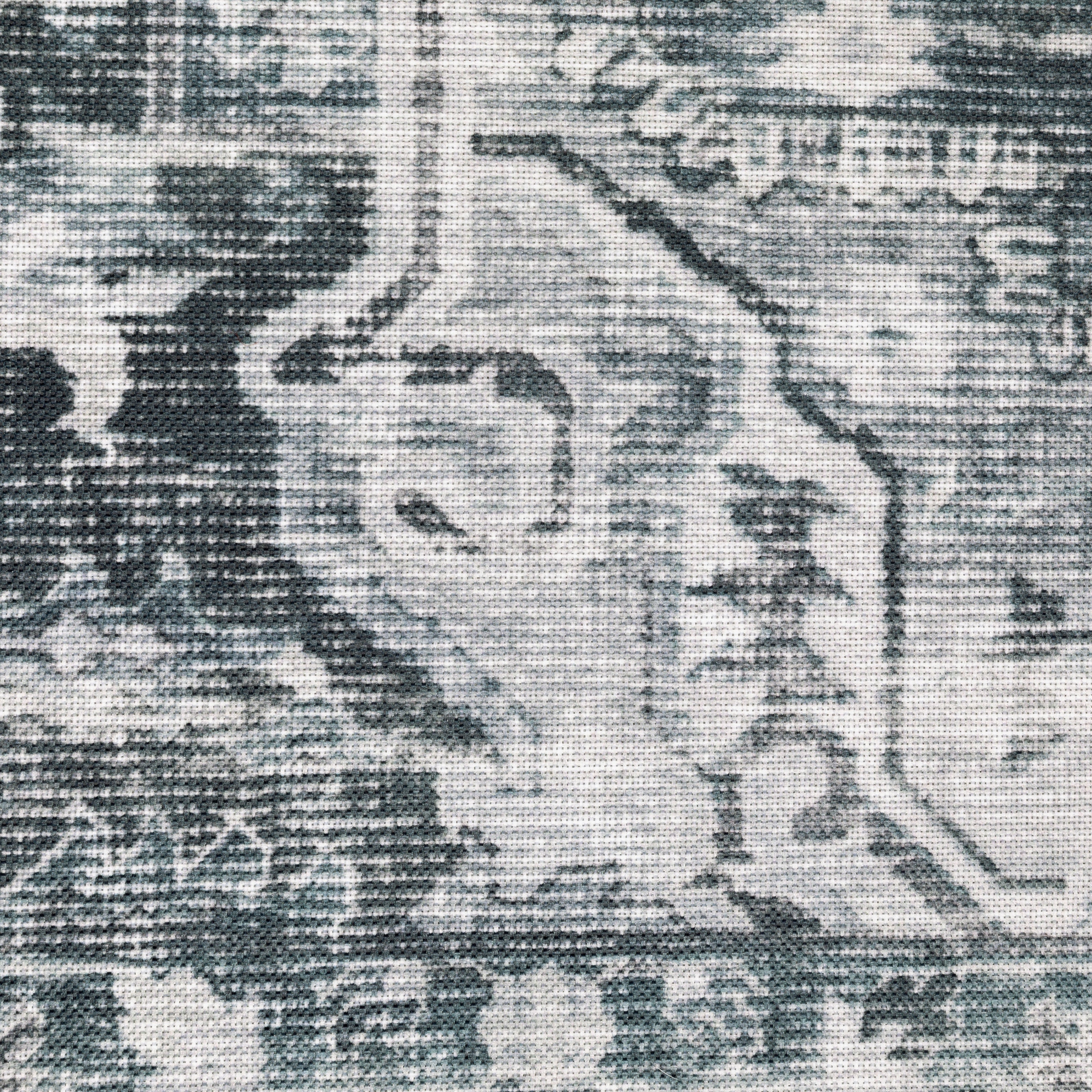 Oriental Weavers Charleston CHA03 traditional rug featuring decorative pattern in navy/ ivory tones