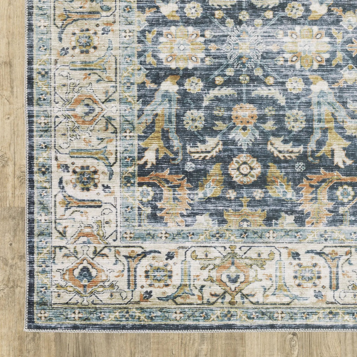 Charleston CHA05 Blue/ Gold Area Rug by Oriental Weavers