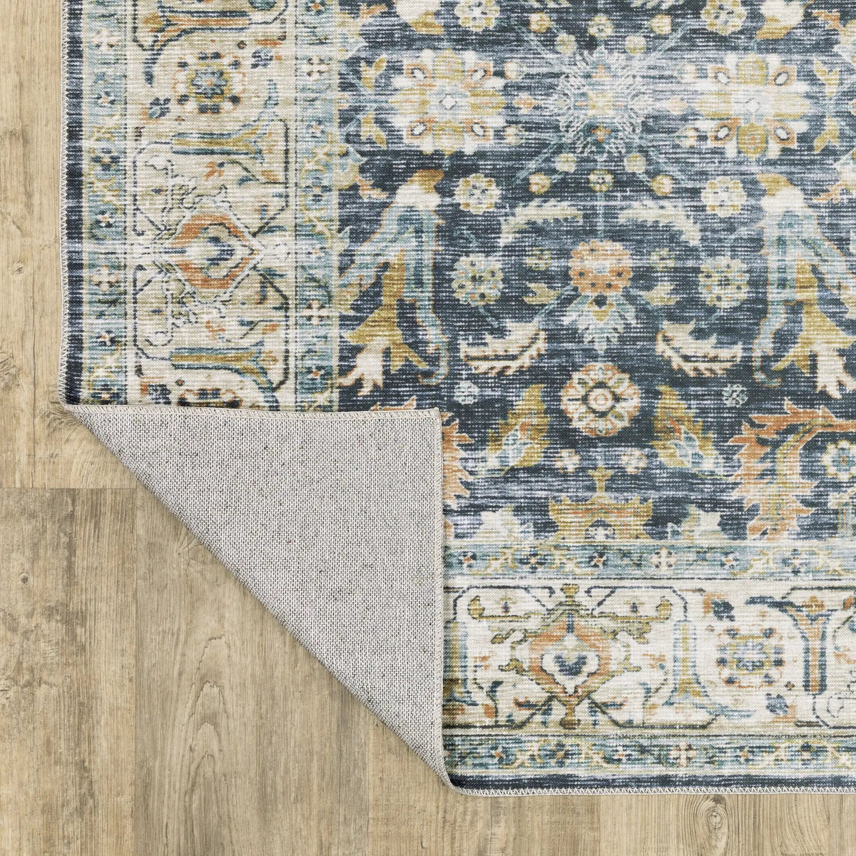 Charleston CHA05 Blue/ Gold Area Rug by Oriental Weavers