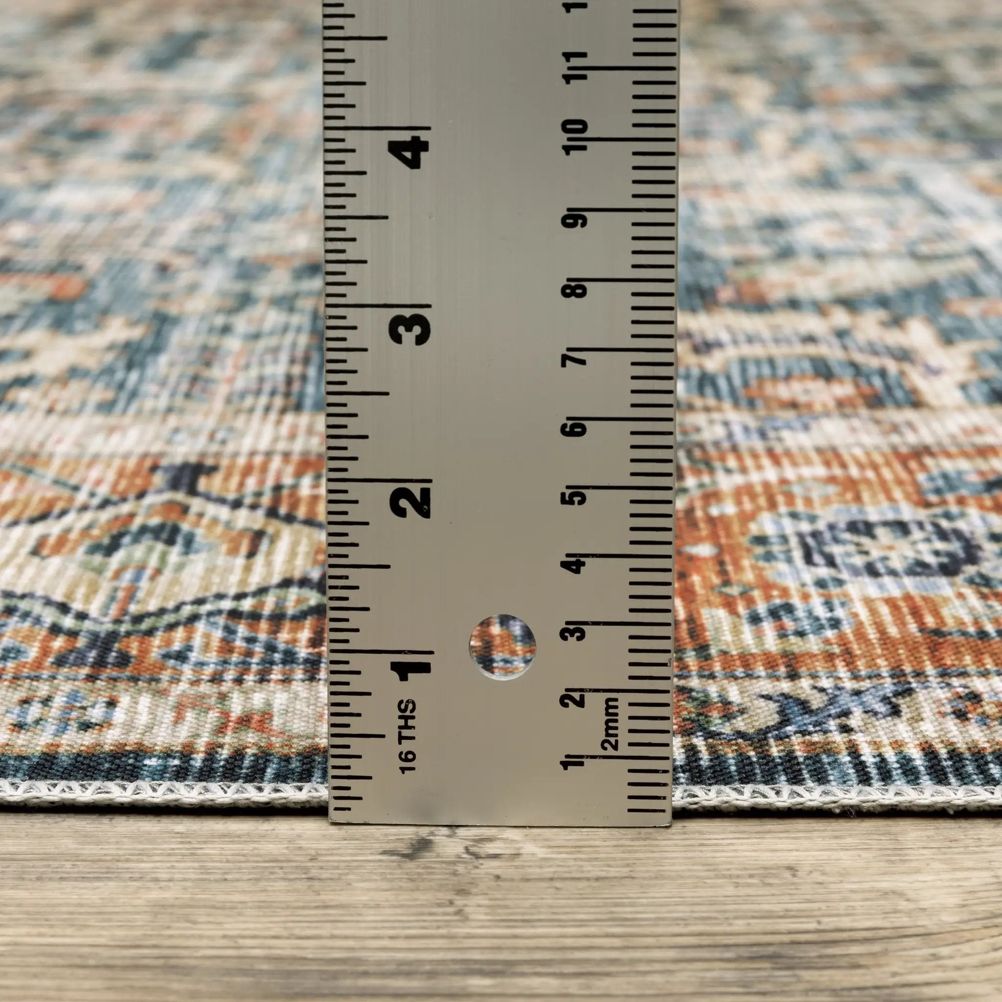 Charleston CHA06 Blue/ Rust Area Rug by Oriental Weavers