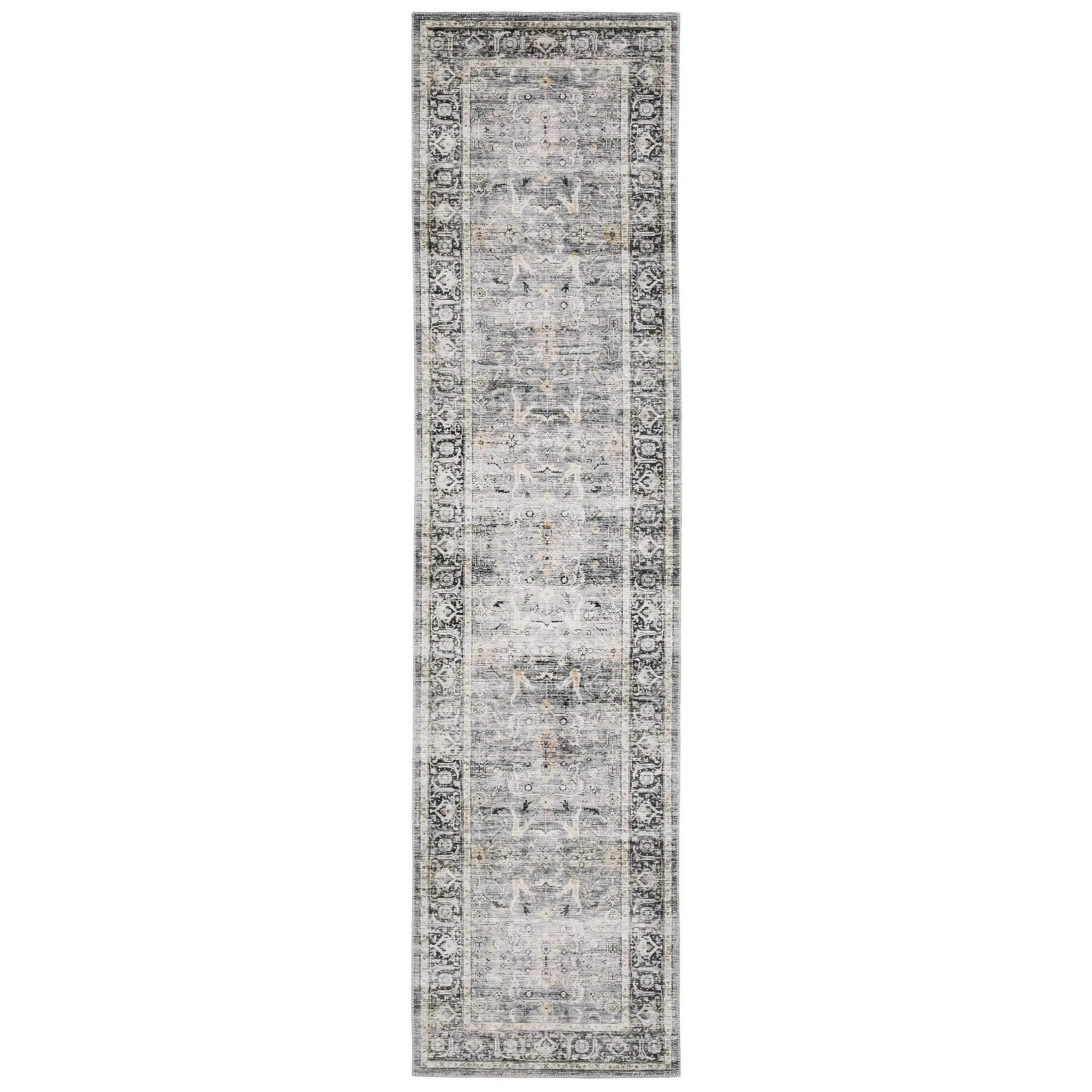 Charleston CHA07 Charcoal/ Grey Area Rug by Oriental Weavers