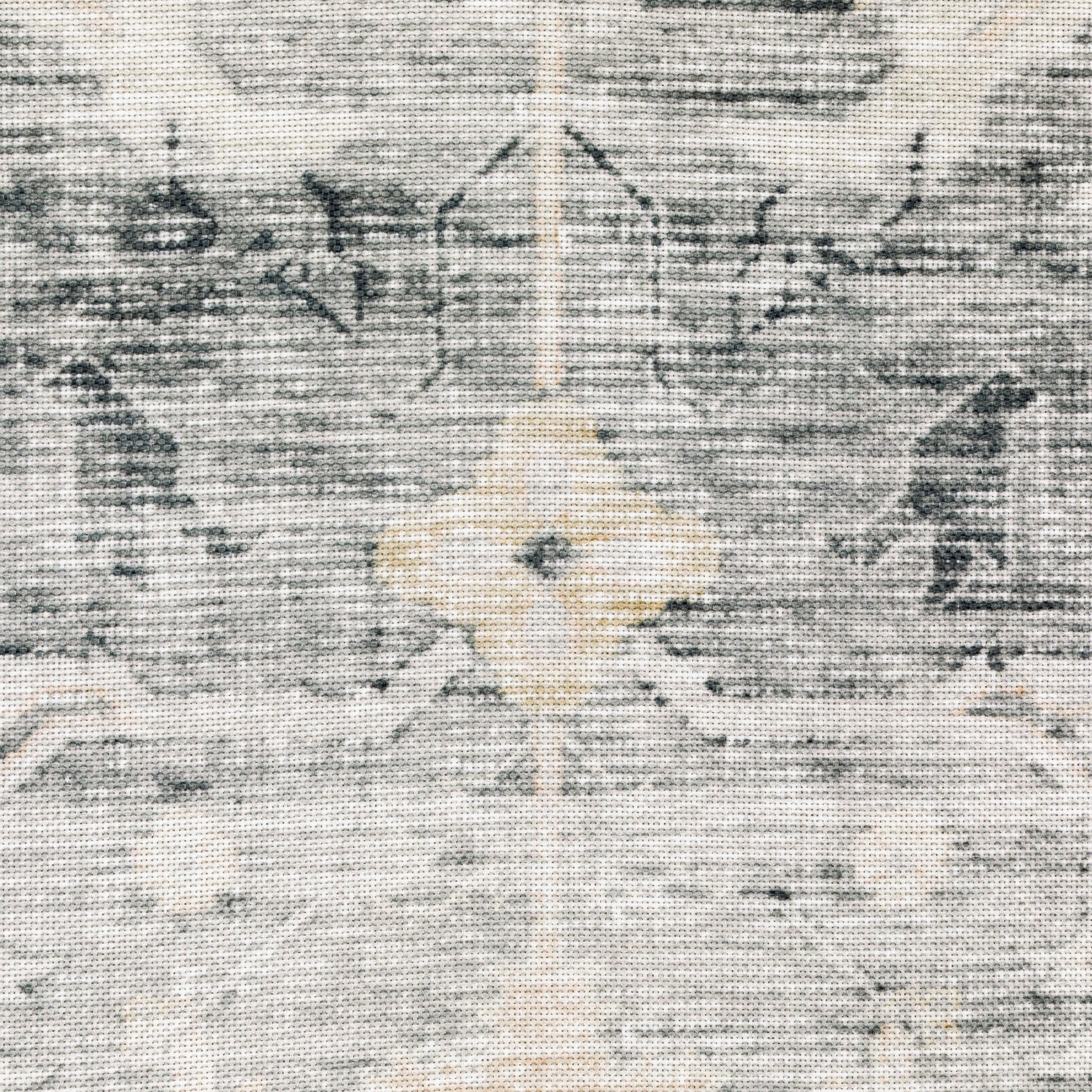 Oriental Weavers Charleston CHA07 traditional rug featuring decorative pattern in charcoal/ grey tones