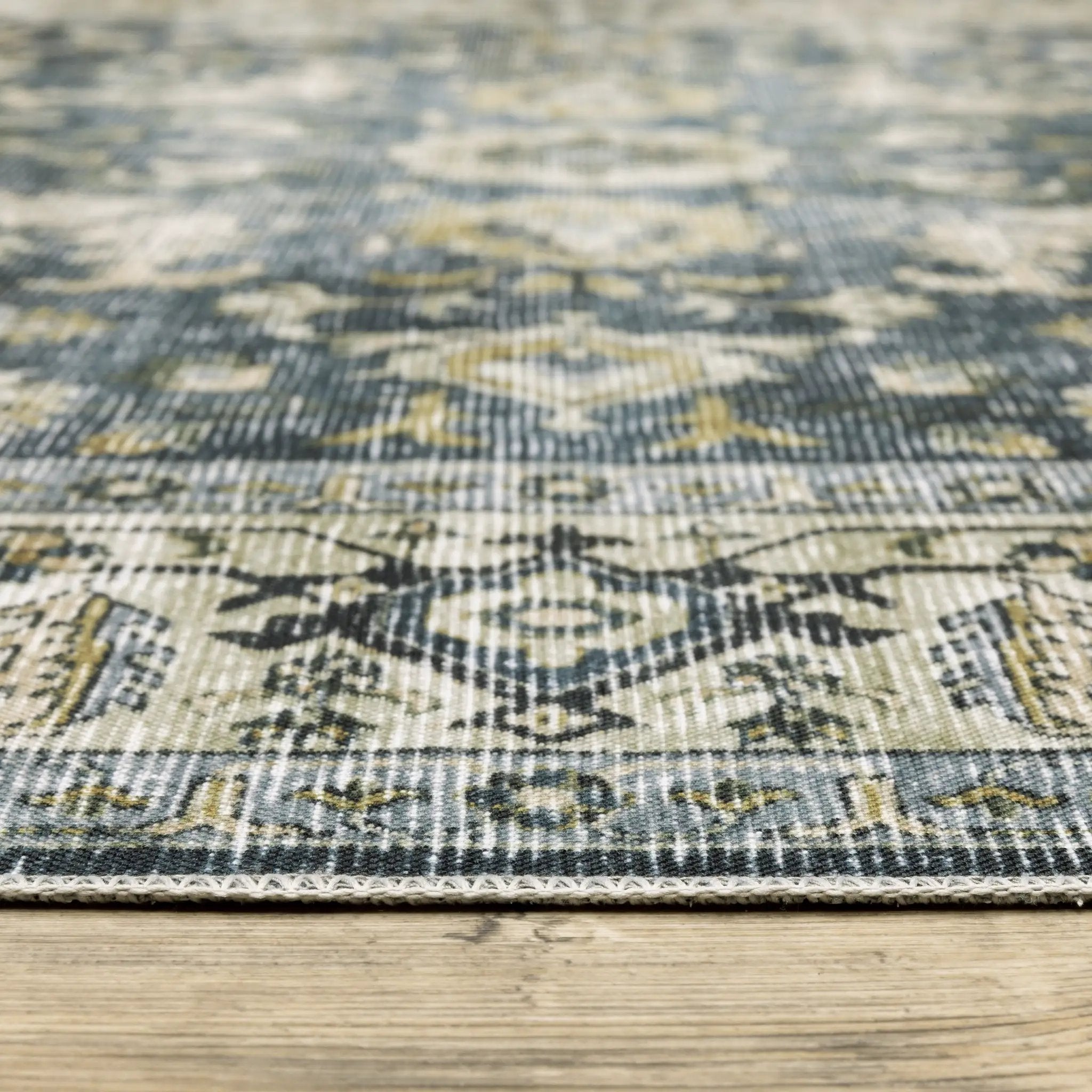 Charleston CHA08 Blue/ Gold Area Rug by Oriental Weavers