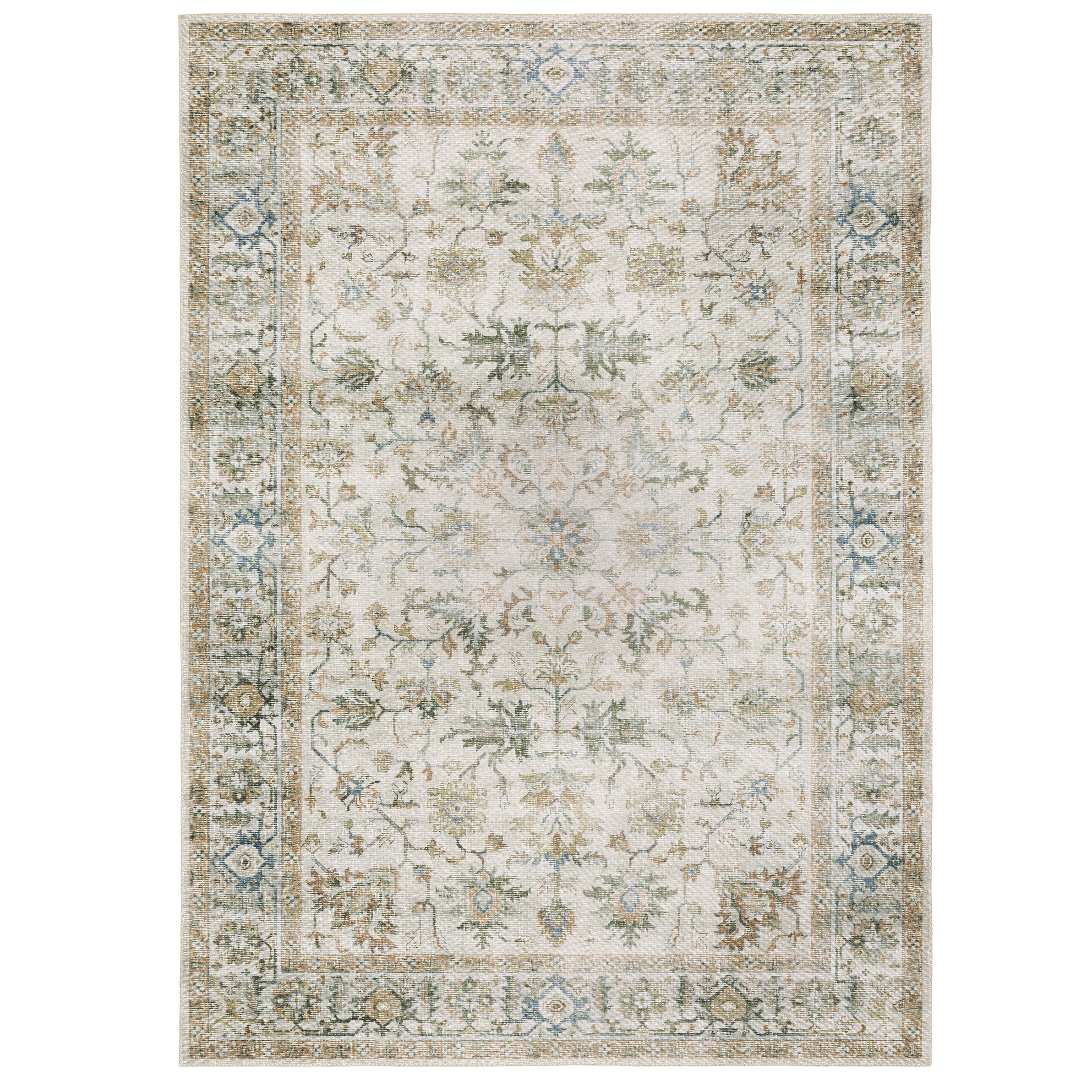 Oriental Weavers Charleston CHA10 traditional rug featuring decorative pattern in grey/ multi tones