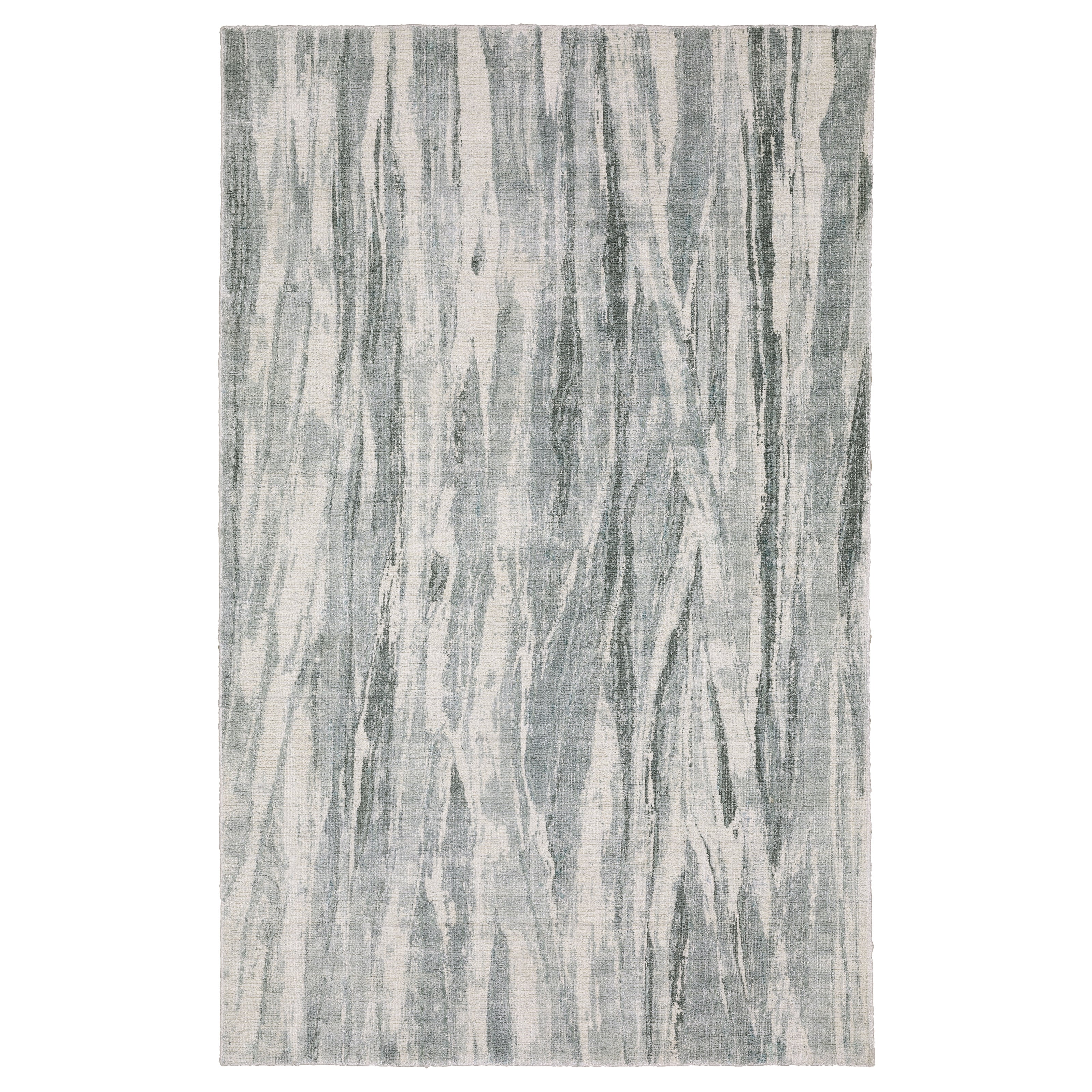Oriental Weavers Clarke CLA03 soft modern rug featuring abstract pattern in green/ ivory tones