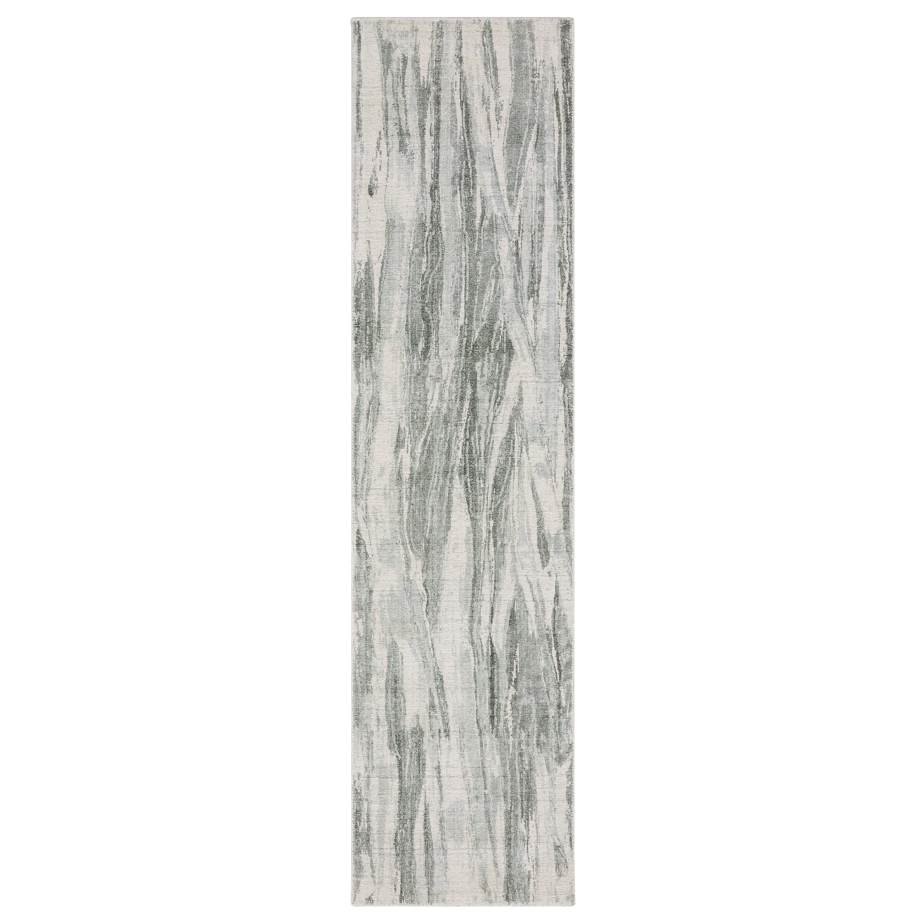 Oriental Weavers Clarke CLA03 soft modern rug featuring abstract pattern in green/ ivory tones