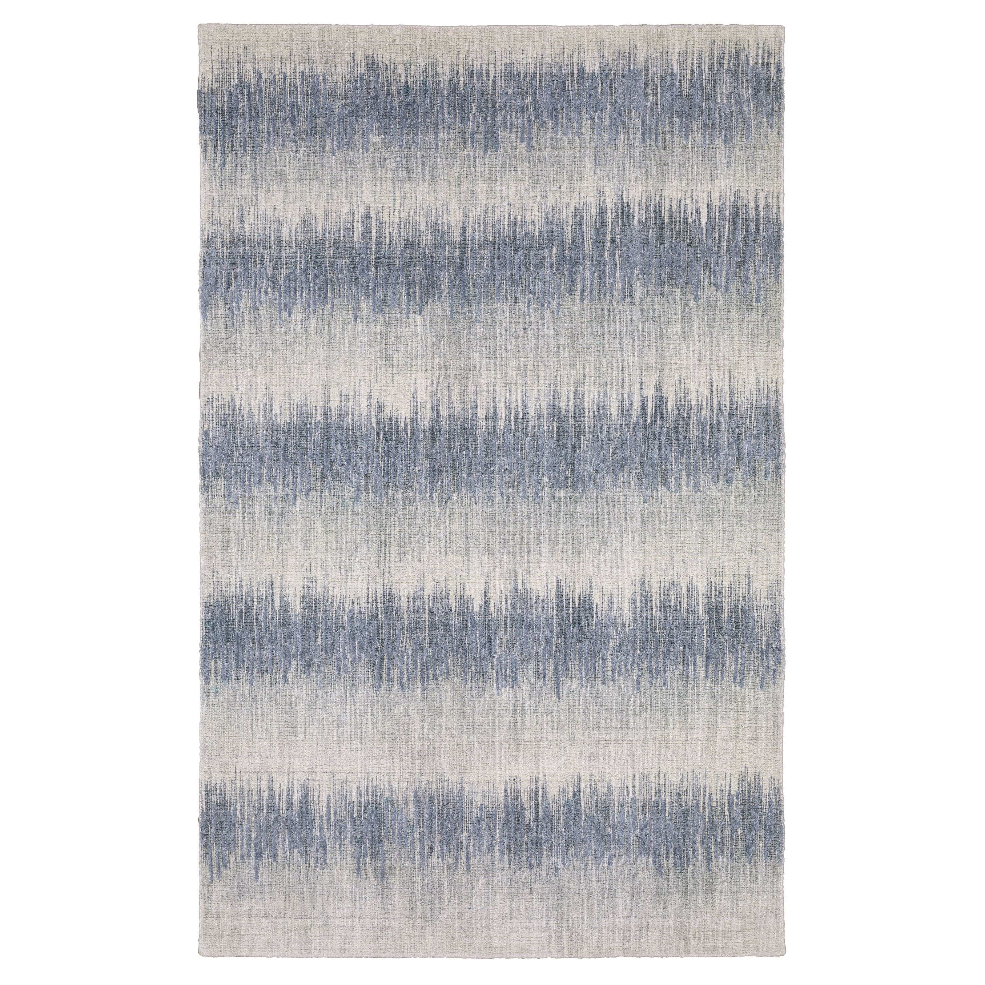 Oriental Weavers Clarke CLA06 soft modern rug featuring abstract pattern in blue/ ivory tones