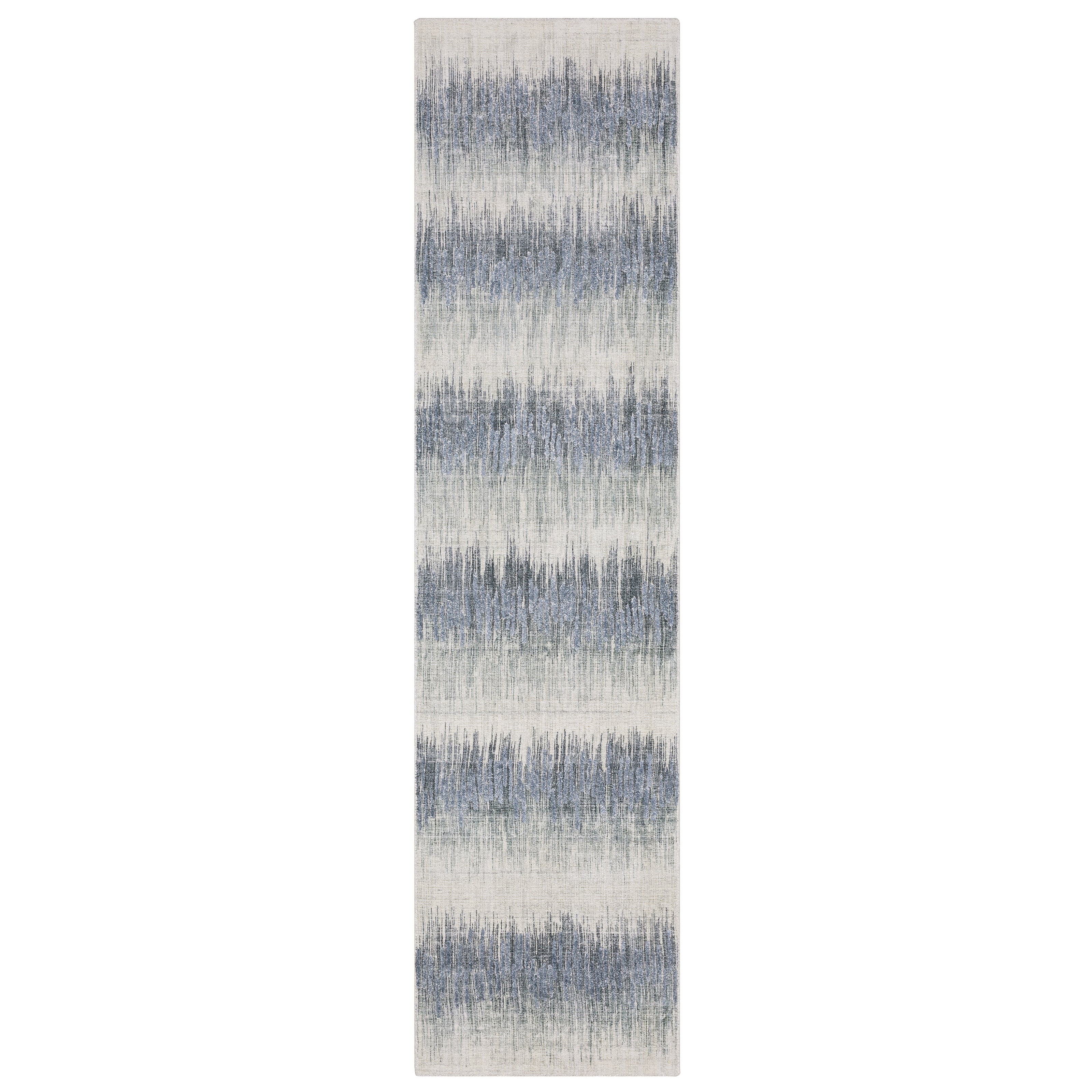 Oriental Weavers Clarke CLA06 soft modern rug featuring abstract pattern in blue/ ivory tones