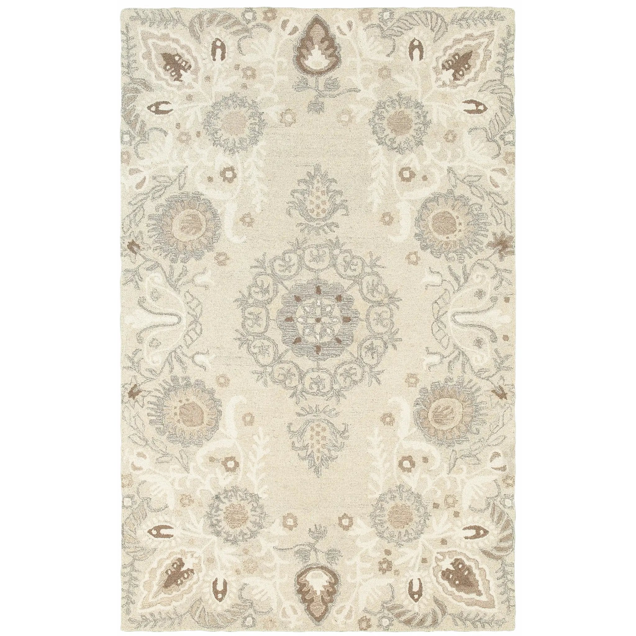 Craft 93000 Sand/ Ash Area Rug by Oriental Weavers