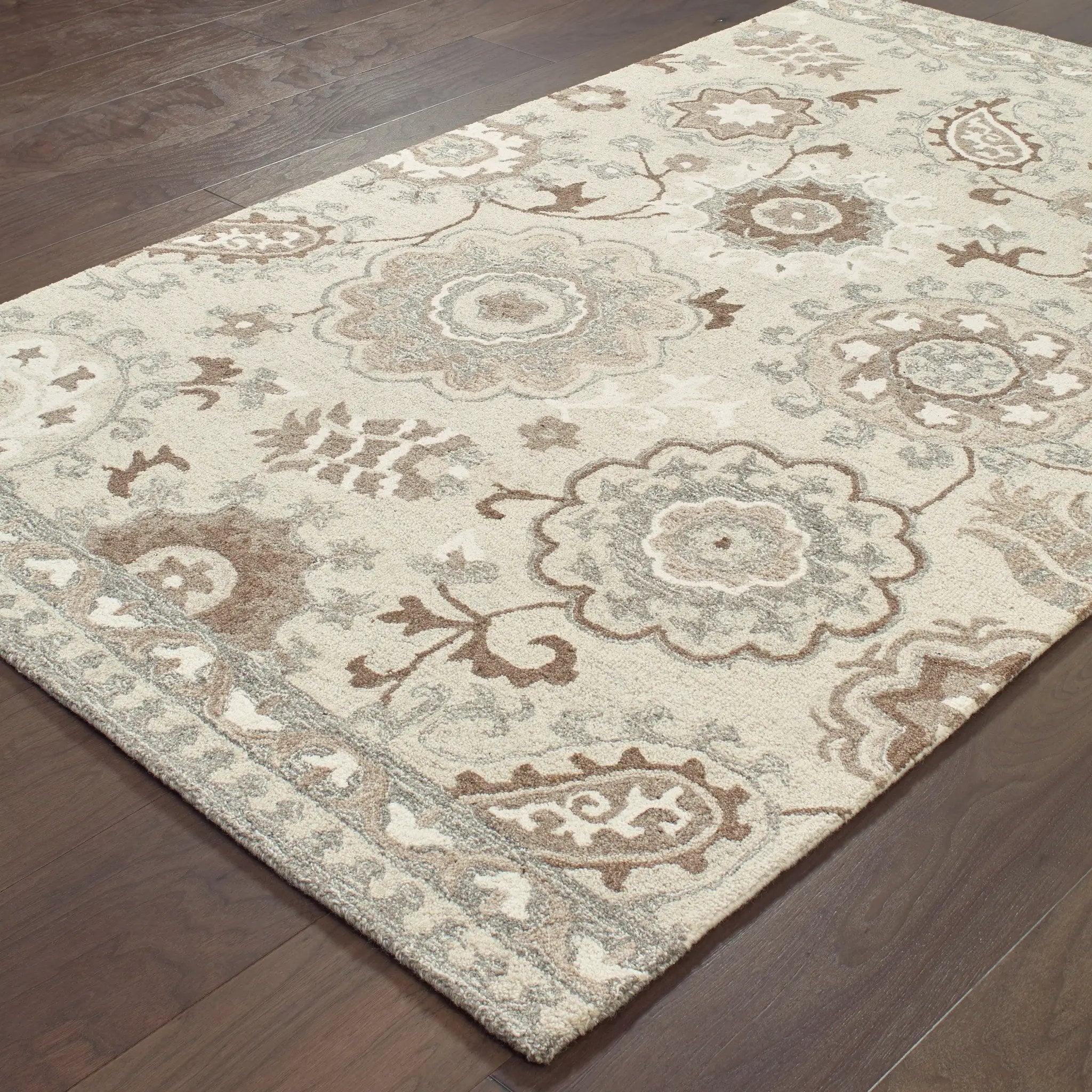 Craft 93005 Ivory/ Grey Area Rug by Oriental Weavers