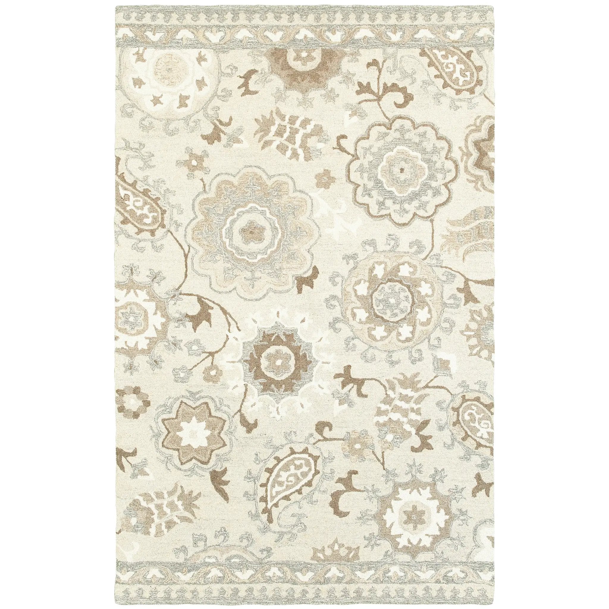 Craft 93005 Ivory/ Grey Area Rug by Oriental Weavers