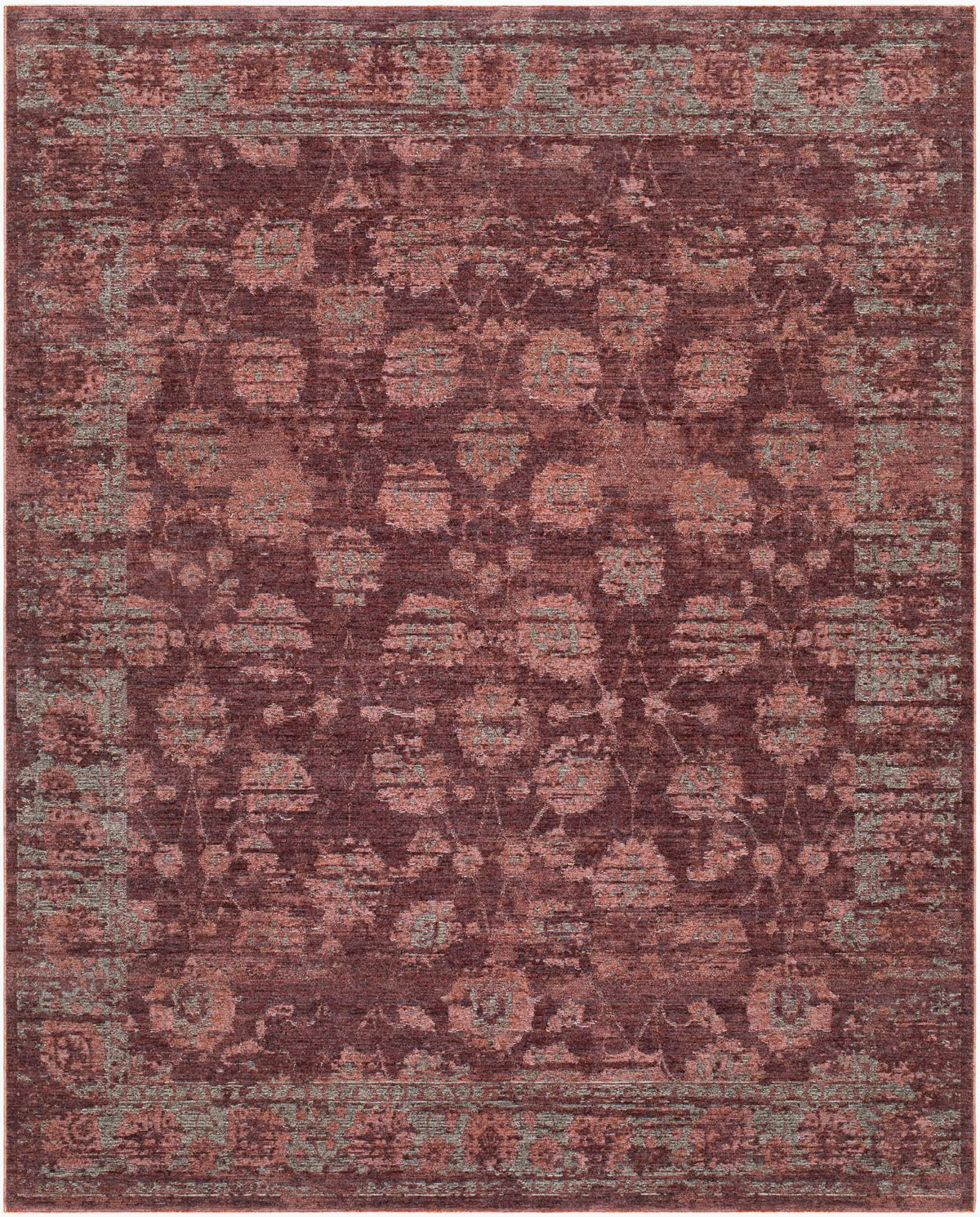LIVABLISS Pacific PCF-2304 Burgundy Area Rug