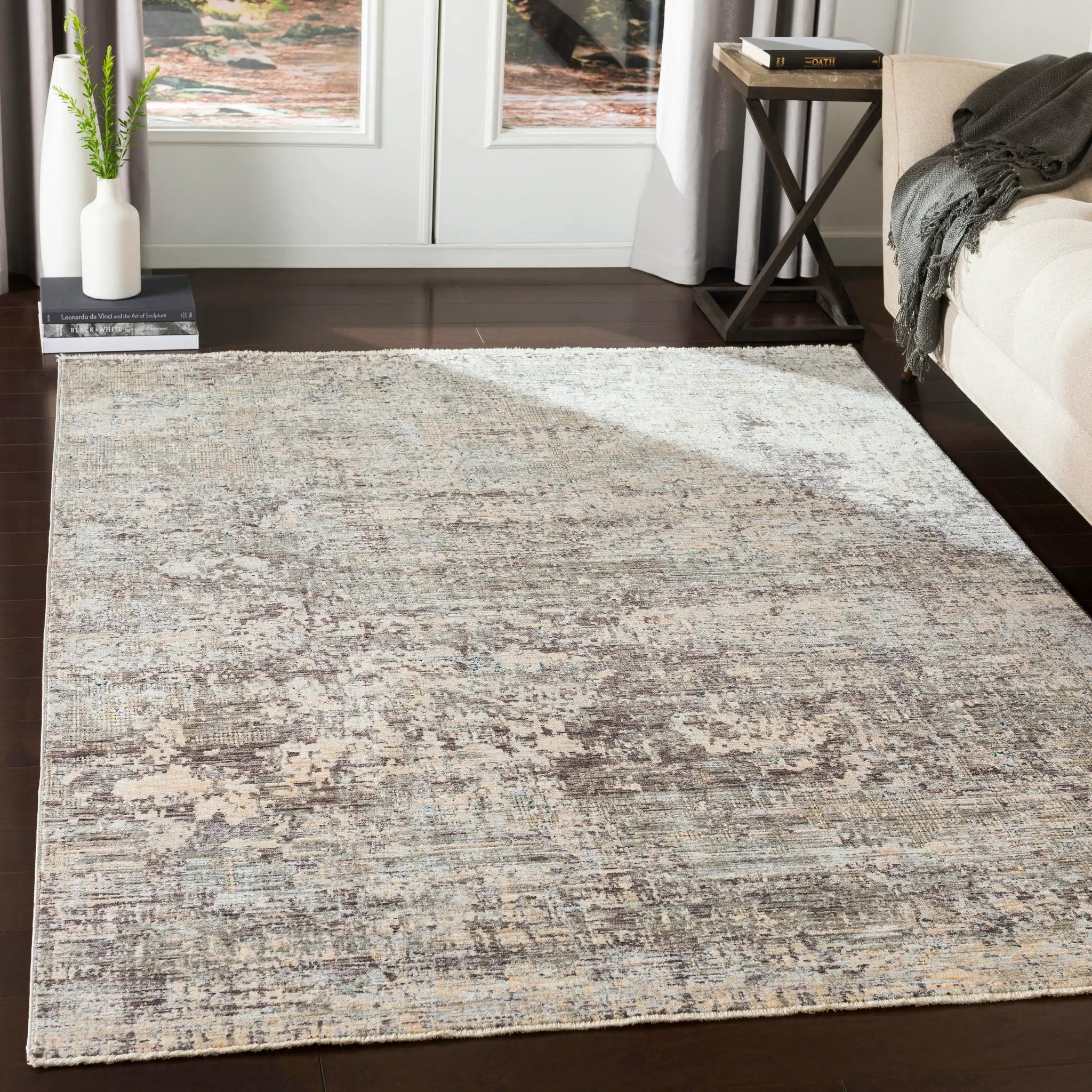 Presidential PDT-2303 Ice-Blue Area Rug by LIVABLISS