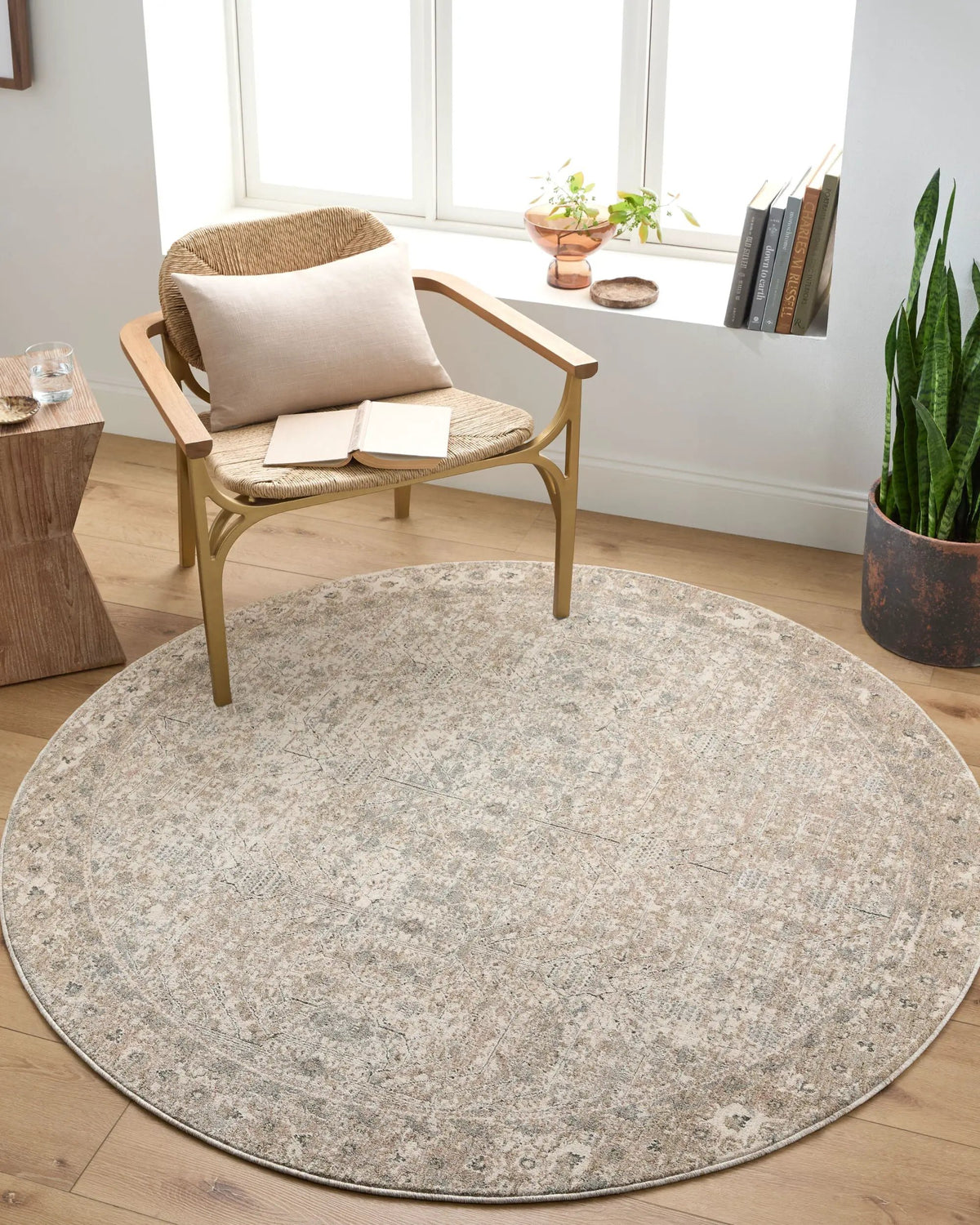 Poetry POI-2302 Cream Area Rug by LIVABLISS