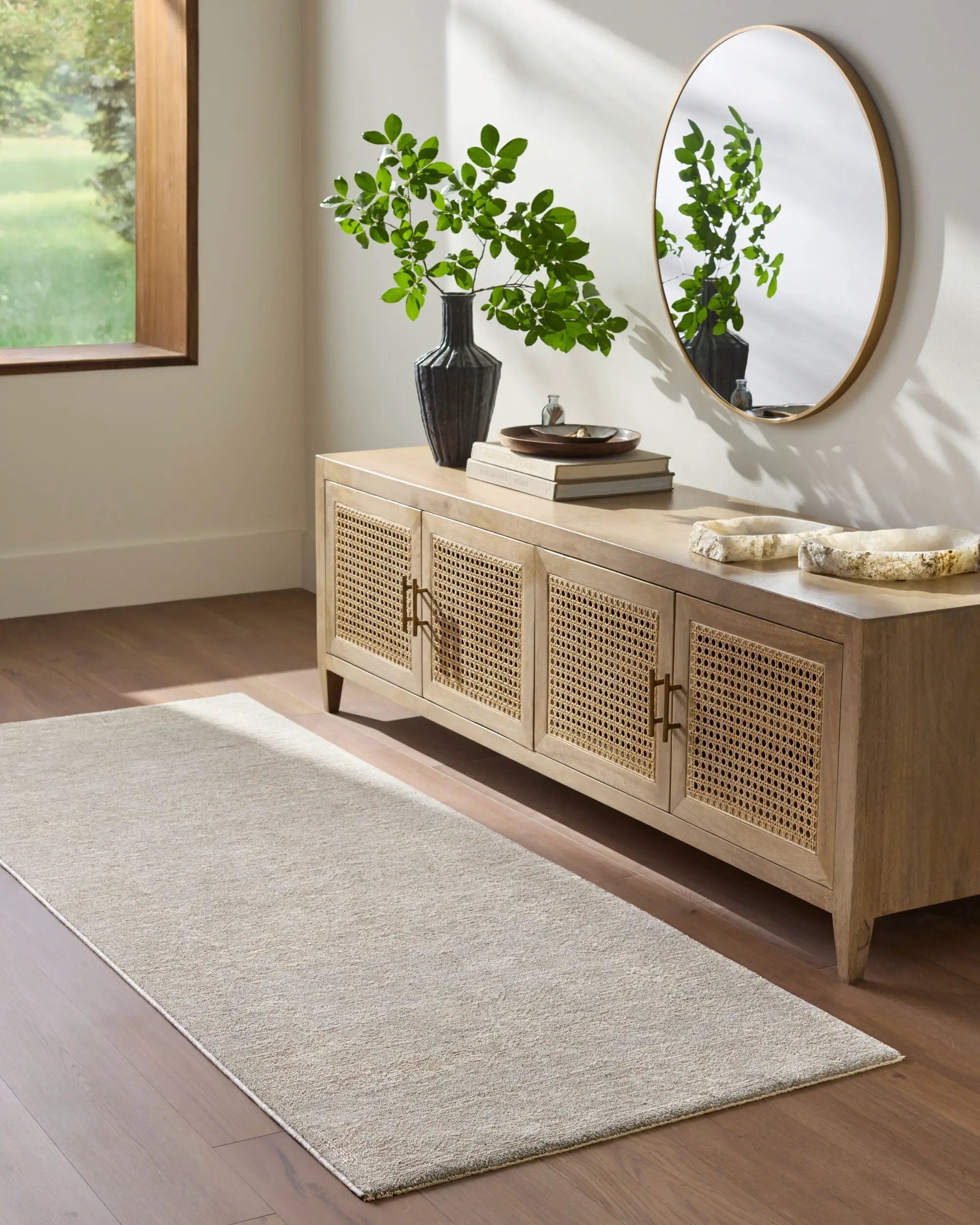 Poet POT-2302 Light-Slate Area Rug by LIVABLISS