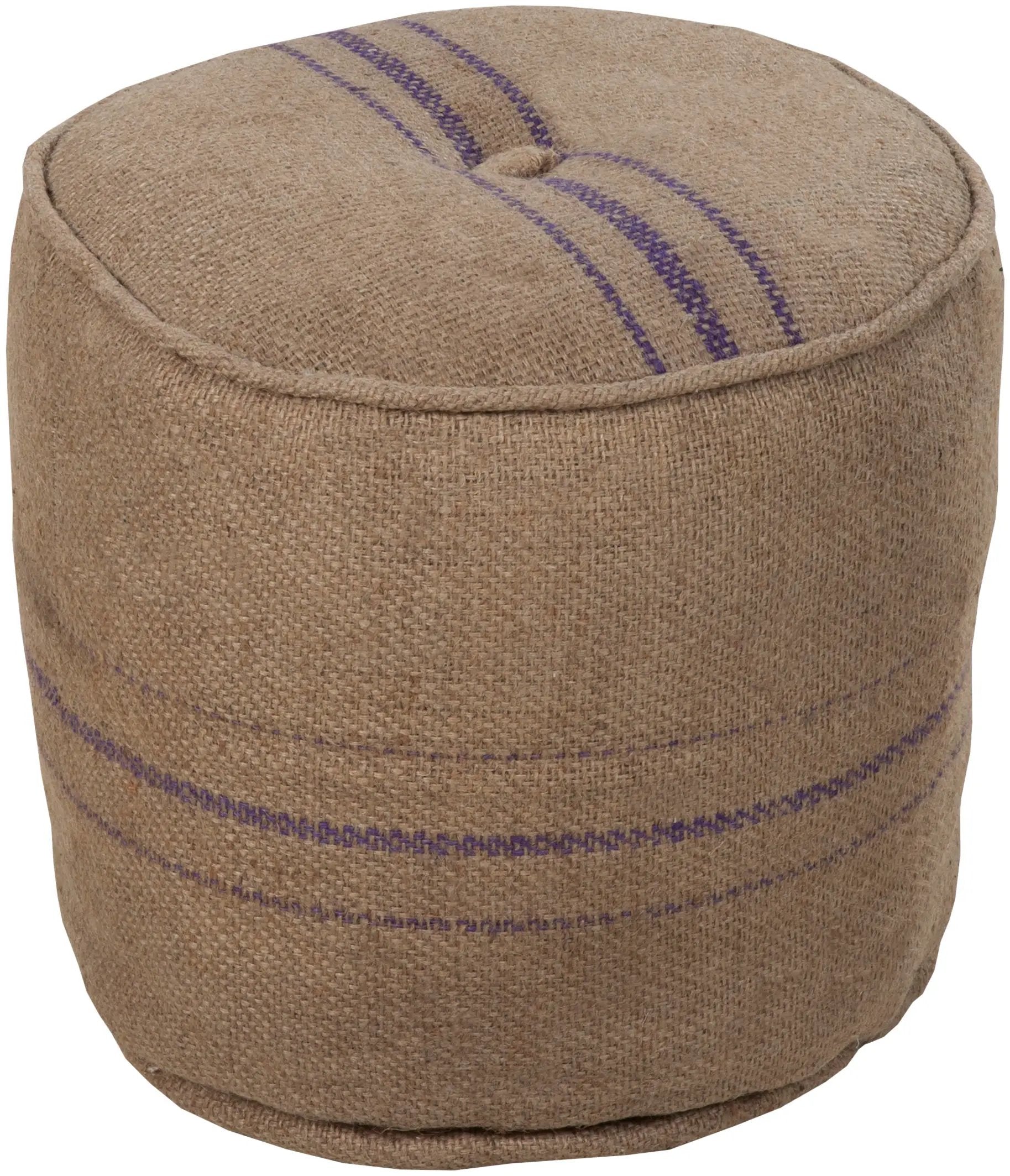 Burlap Pouf by LIVABLISS
