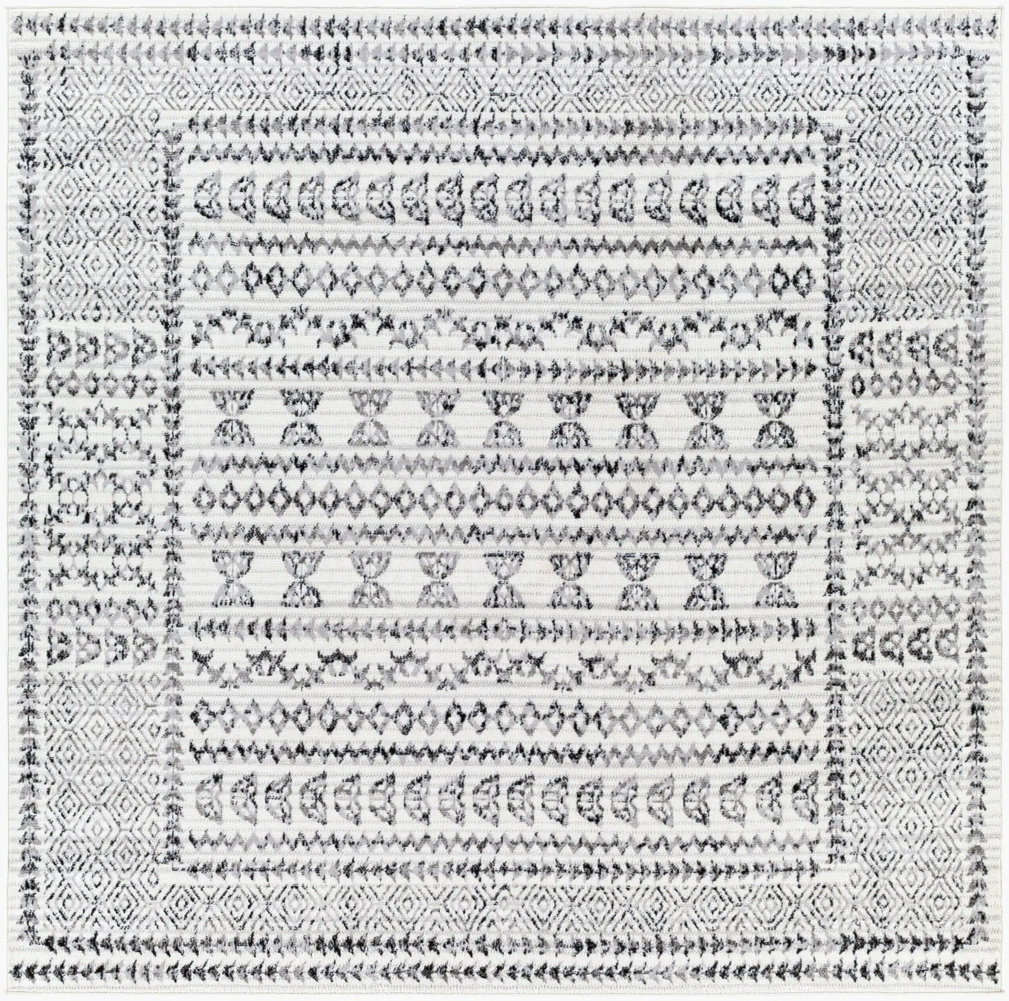 Pisa PSS-2313 Charcoal Area Rug by LIVABLISS