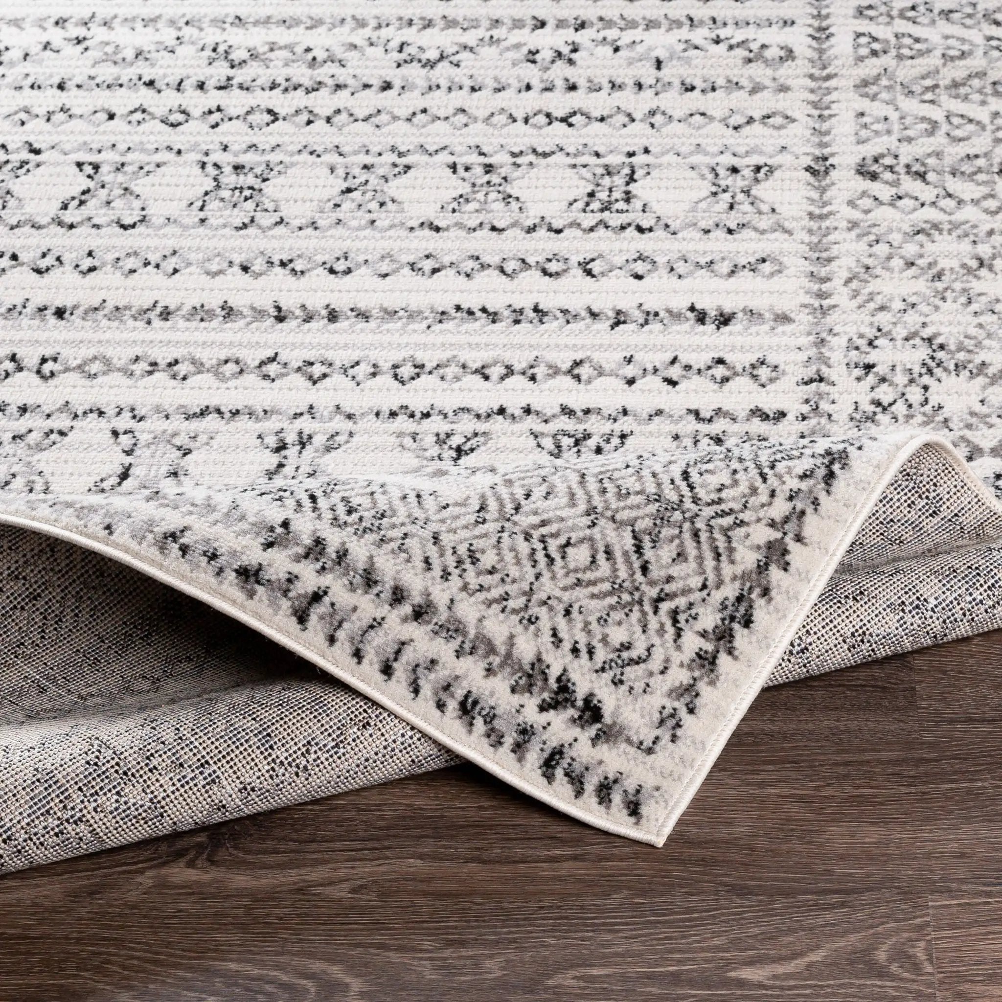 Pisa PSS-2313 Charcoal Area Rug by LIVABLISS