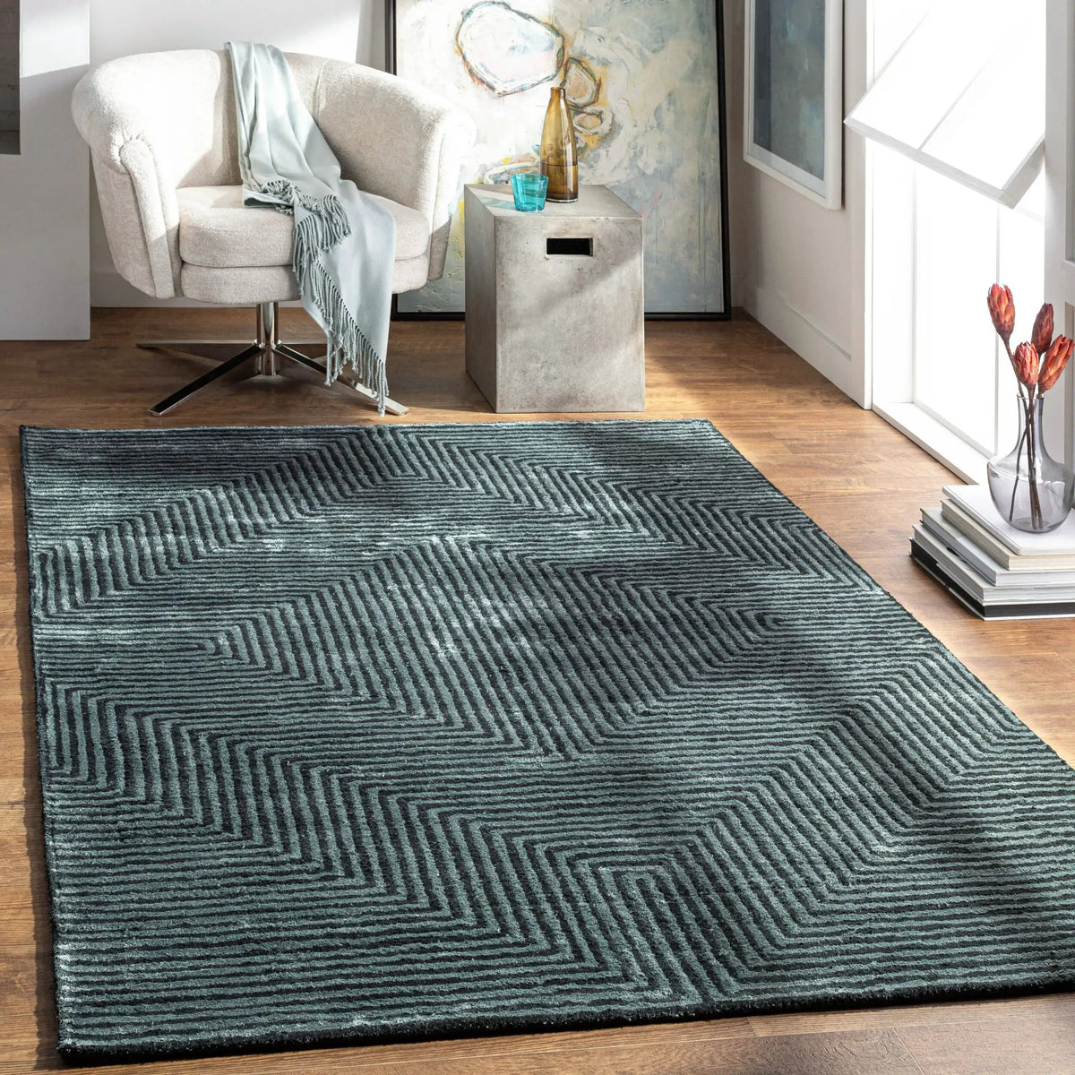 LIVABLISS Quartz QTZ-5030 Green Area Rug