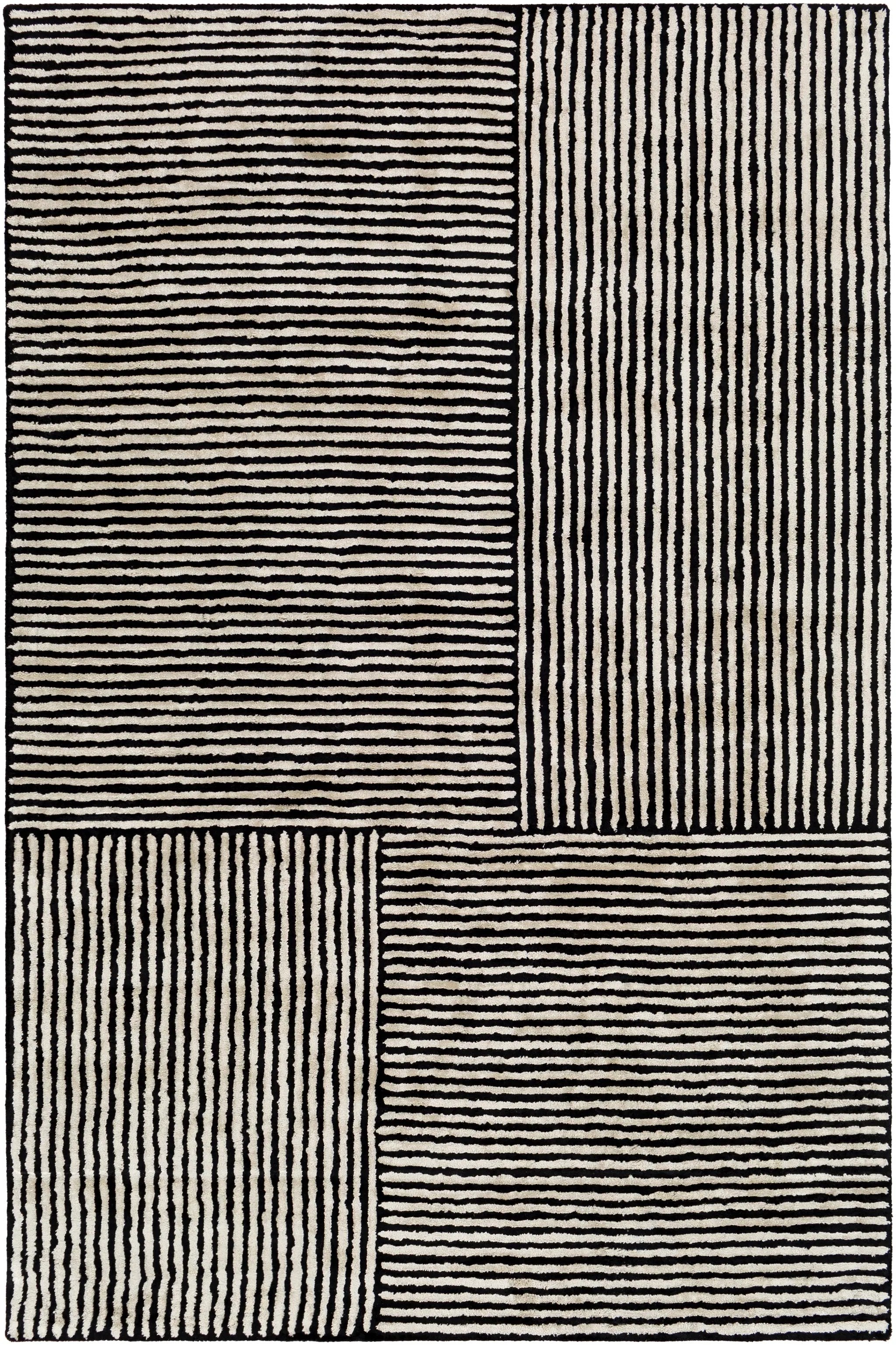 Quartz QTZ-5037 Black Area Rug by LIVABLISS