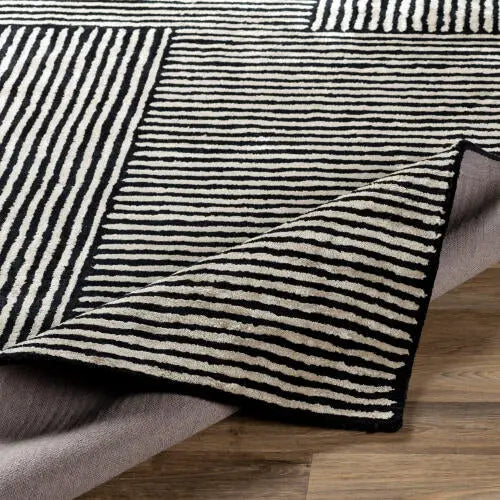 Quartz QTZ-5037 Black Area Rug by LIVABLISS