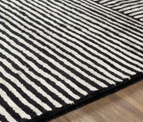 Quartz QTZ-5037 Black Area Rug by LIVABLISS