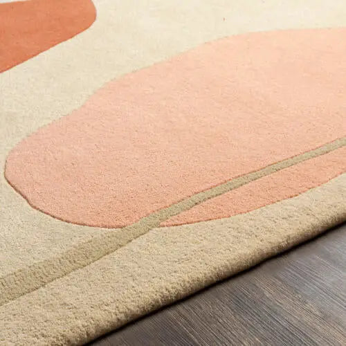 Queens QUN-2307 Rust Area Rug by LIVABLISS
