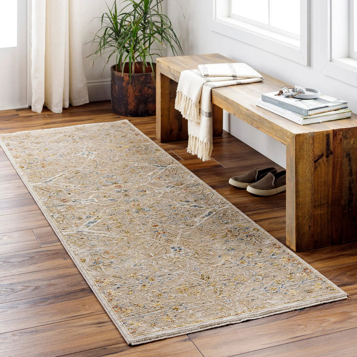 LIVABLISS Reina REN-2300 Light-Brown Area Rug