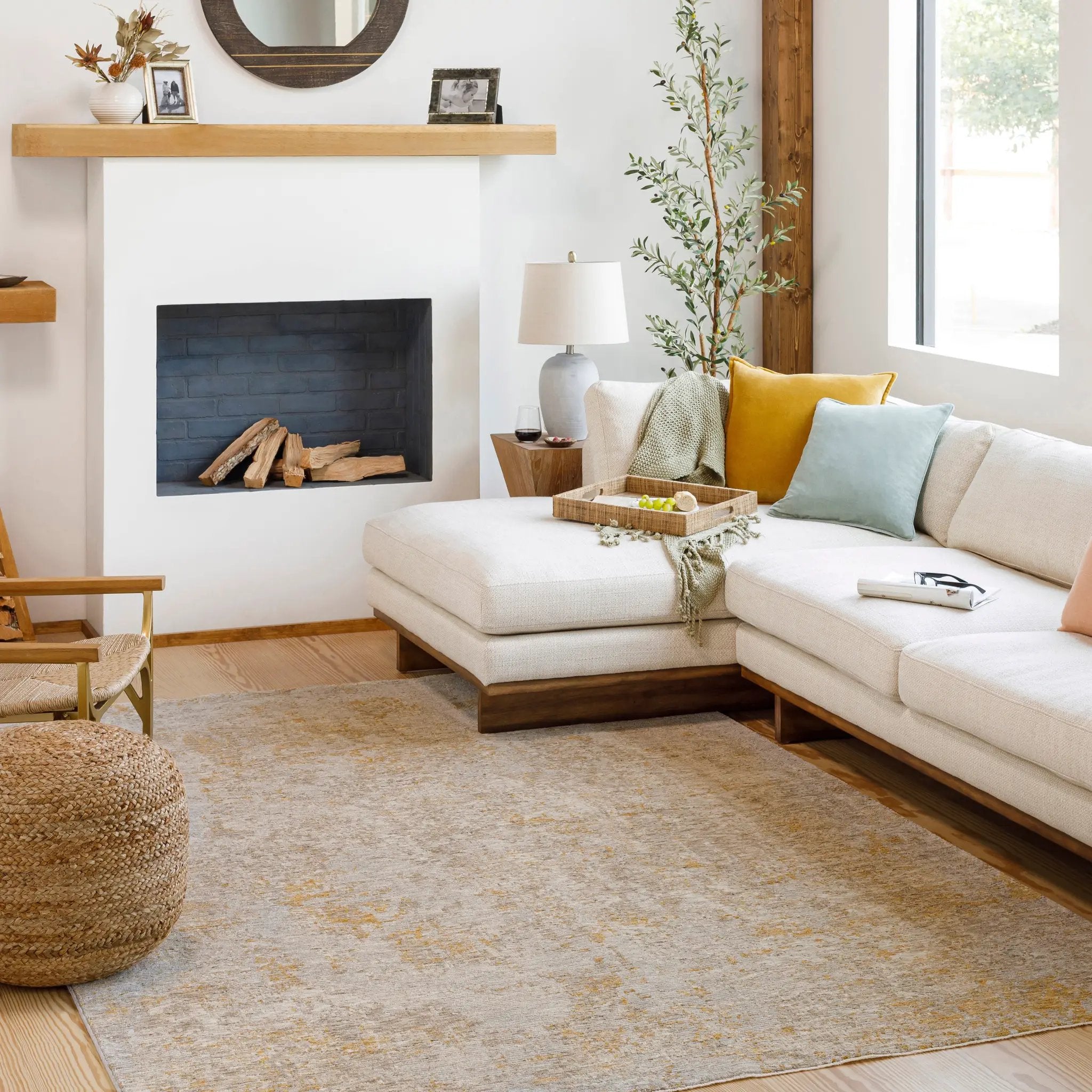 Reina REN-2310 Light-Gray Area Rug by LIVABLISS