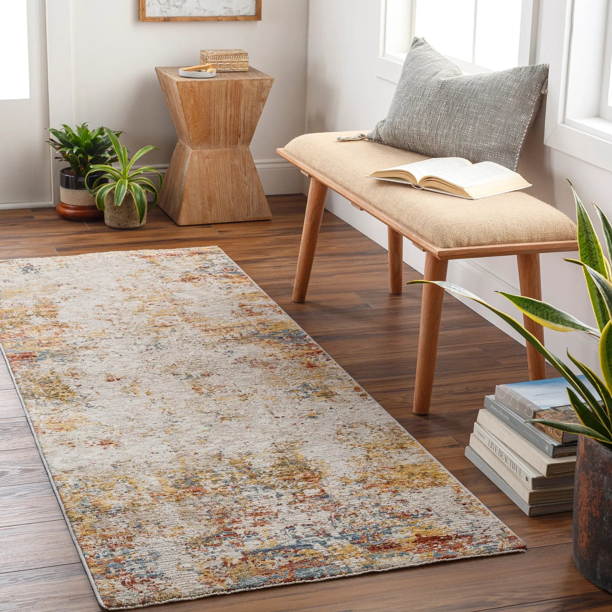 Reina REN-2311 Light-Gray Area Rug by LIVABLISS
