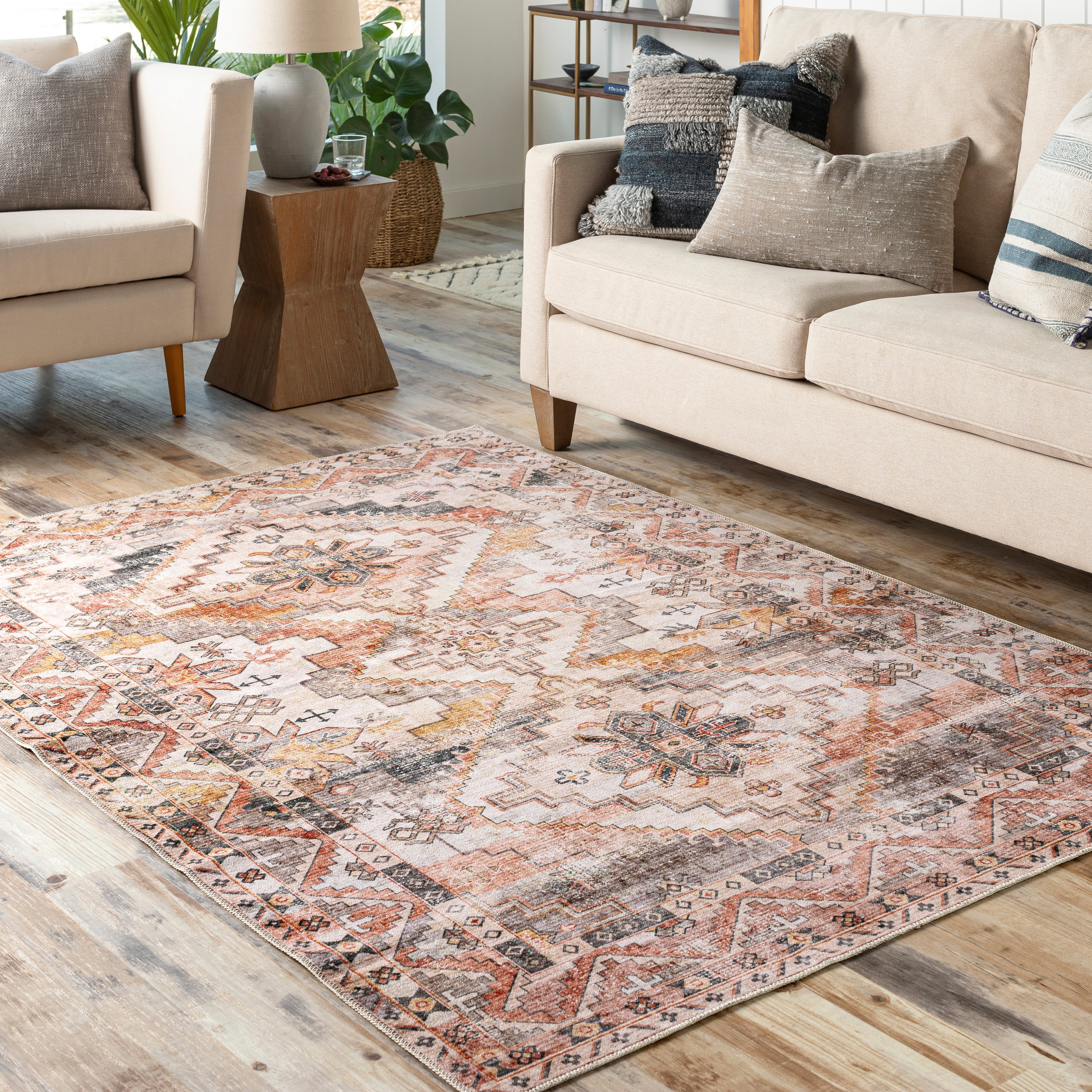 Surya Regen RGE-2309 Ivory Machine Washable Area Rug by LIVABLISS