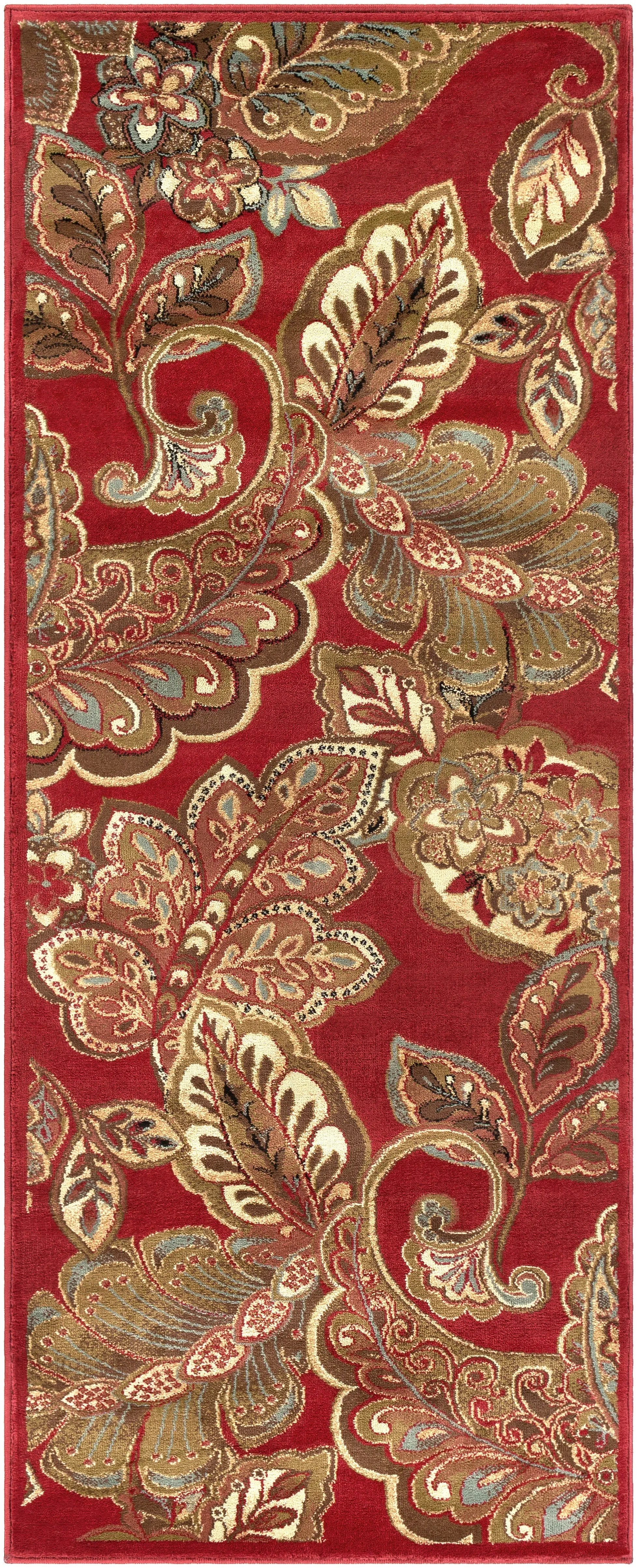 Riley RLY-5020 Red Area Rug by LIVABLISS