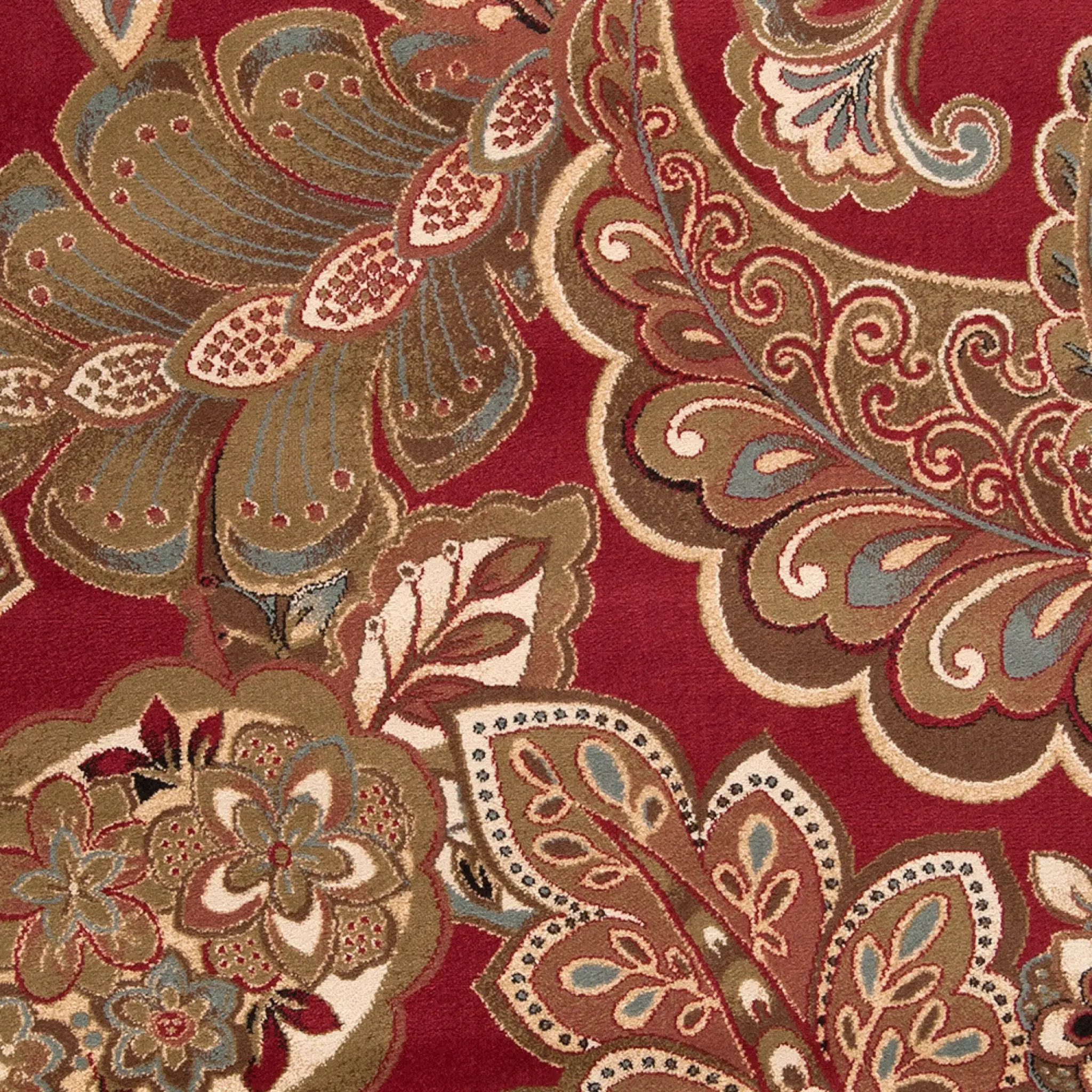 Riley RLY-5020 Red Area Rug by LIVABLISS
