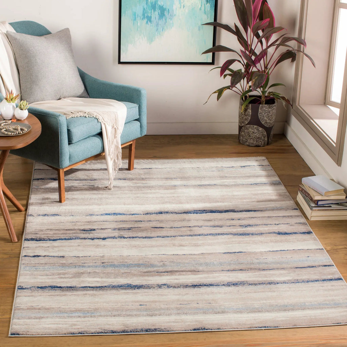 LIVABLISS Roma ROM-2349 Navy Area Rug
