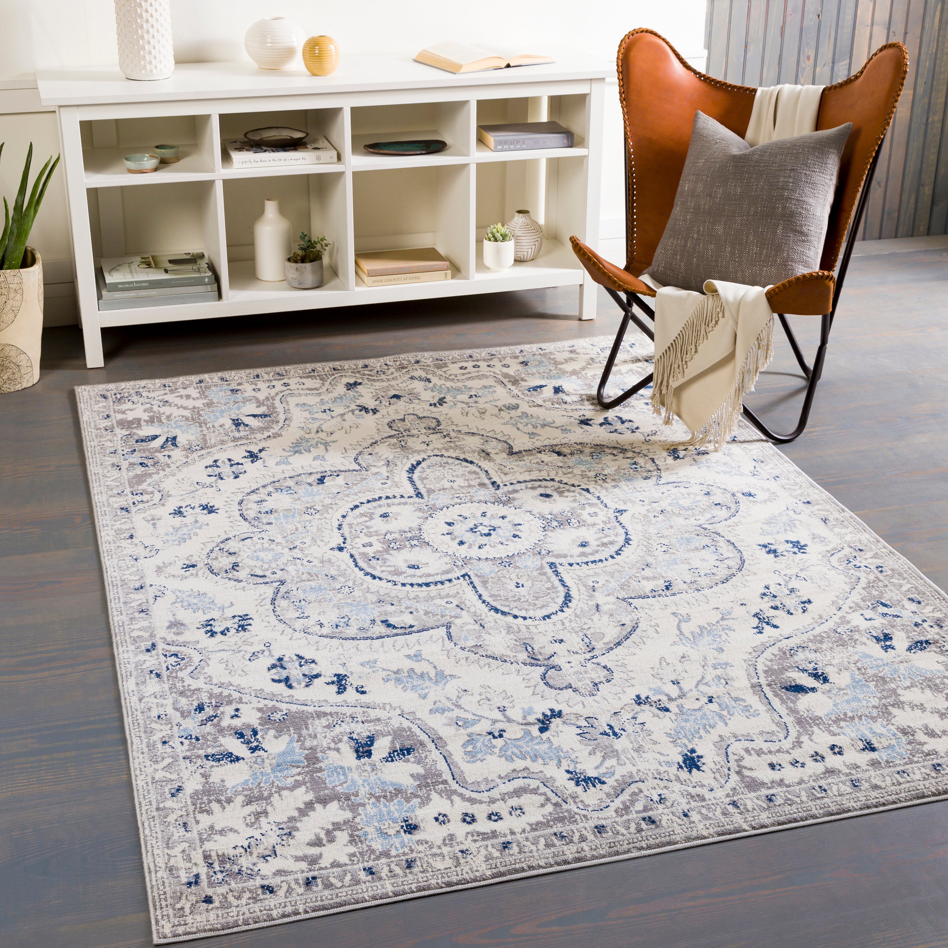 Surya Roma ROM-2359 Blue Area Rug by LIVABLISS
