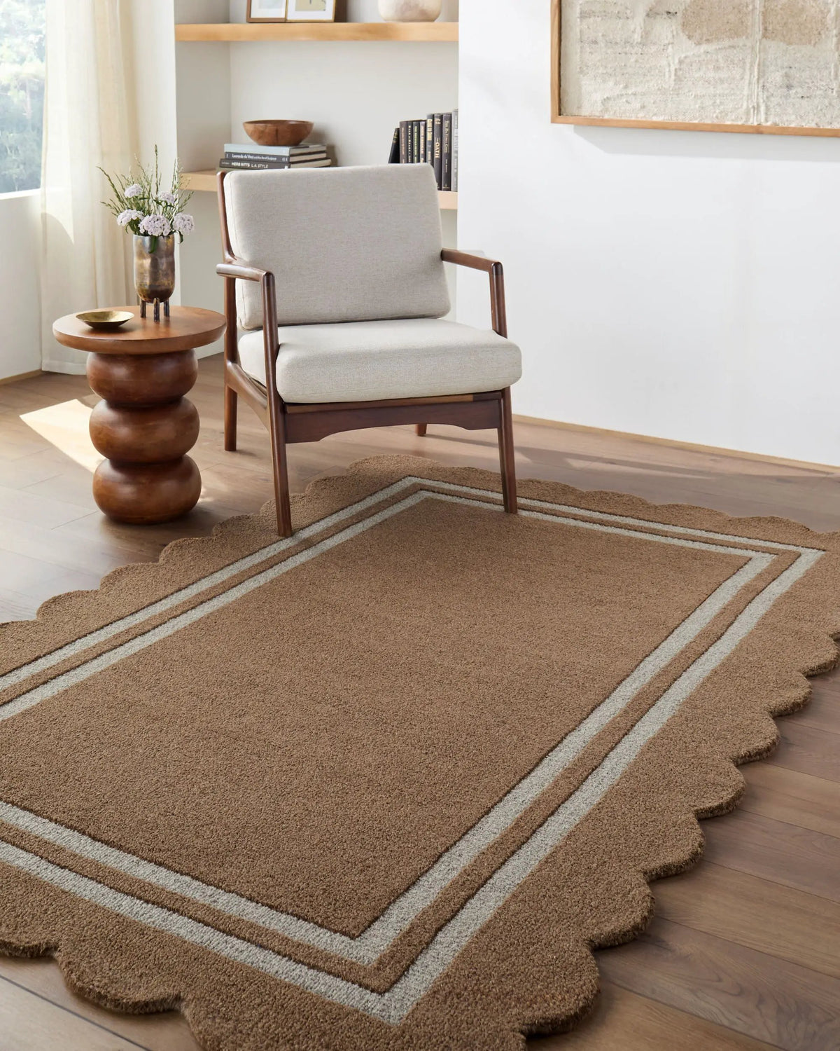 LIVABLISS Scalloped SCP-2301 Umber Area Rug