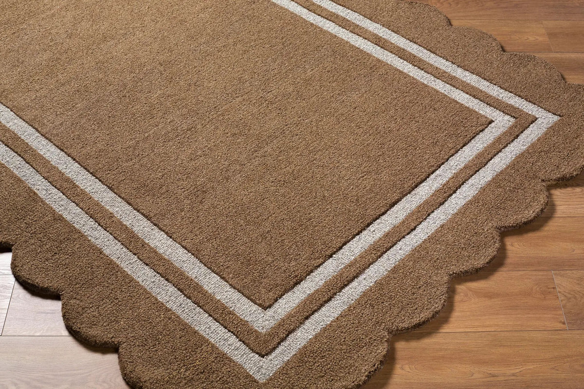 LIVABLISS Scalloped SCP-2301 Umber Area Rug