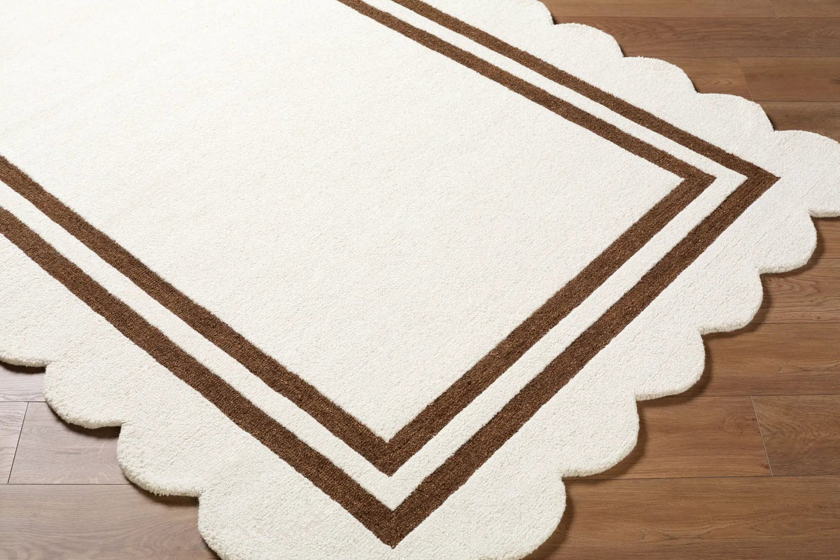LIVABLISS Scalloped SCP-2305 Ivory Area Rug