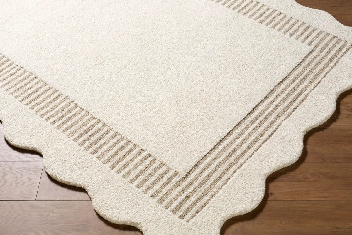 LIVABLISS Scalloped SCP-2307 Ivory Area Rug