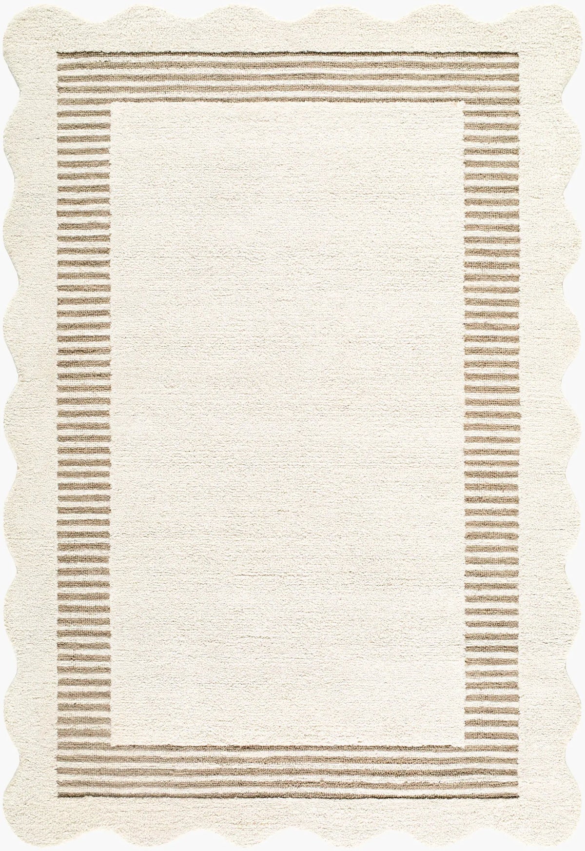 LIVABLISS Scalloped SCP-2307 Ivory Area Rug