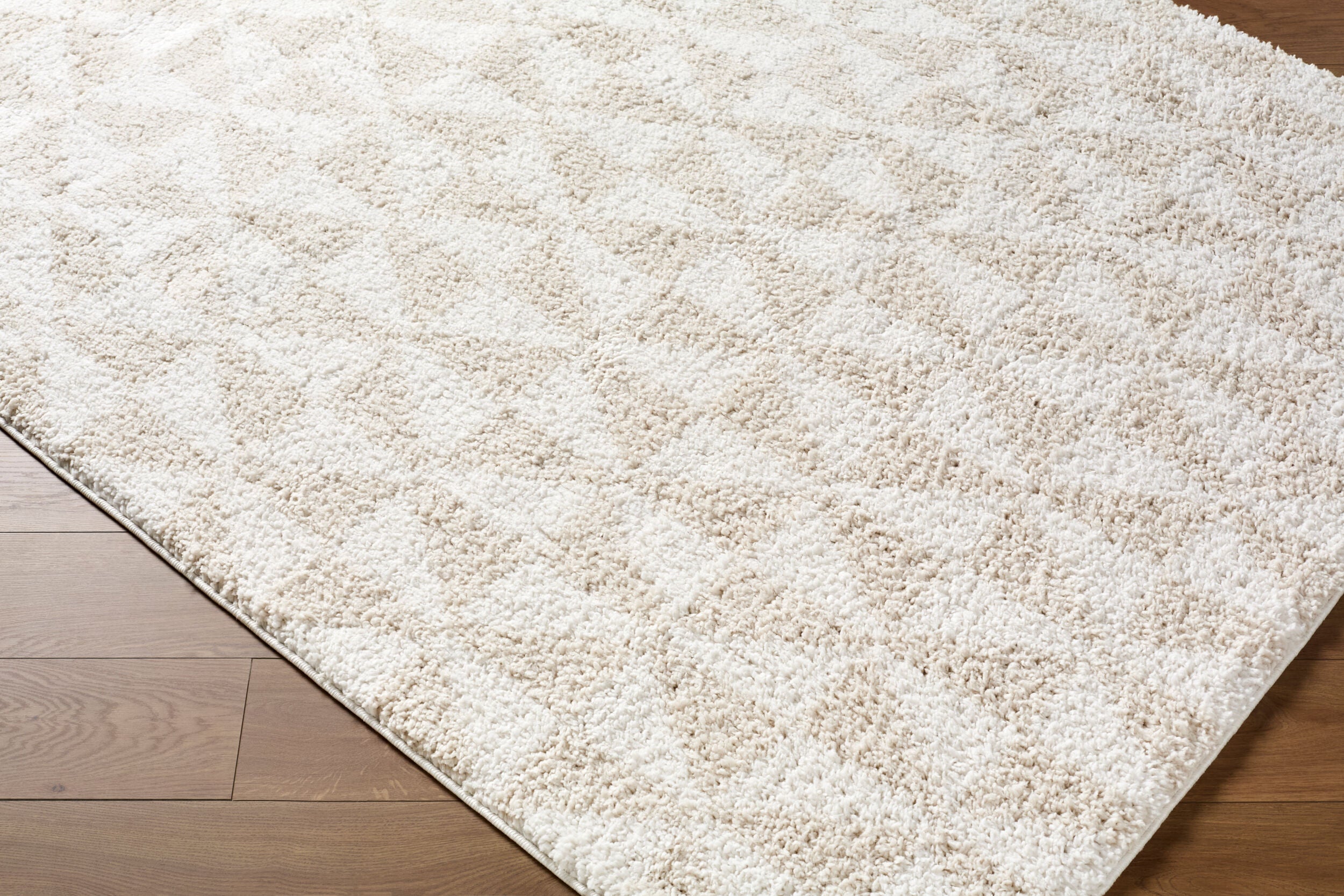 Surya Sacramento Shag SCS-2303 White Area Rug by LIVABLISS